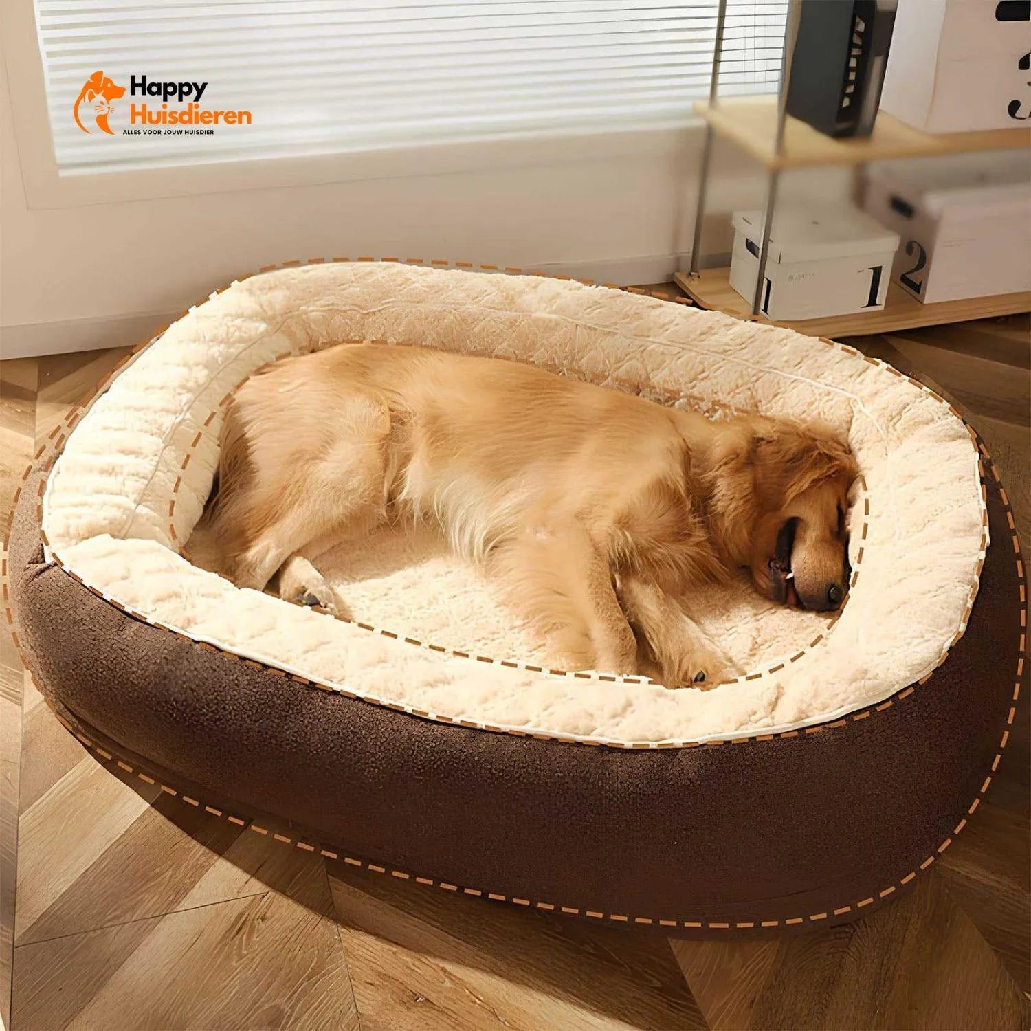 DonsDroom Nest | Grote Ovale Hondenmand voor Diepe Slaap