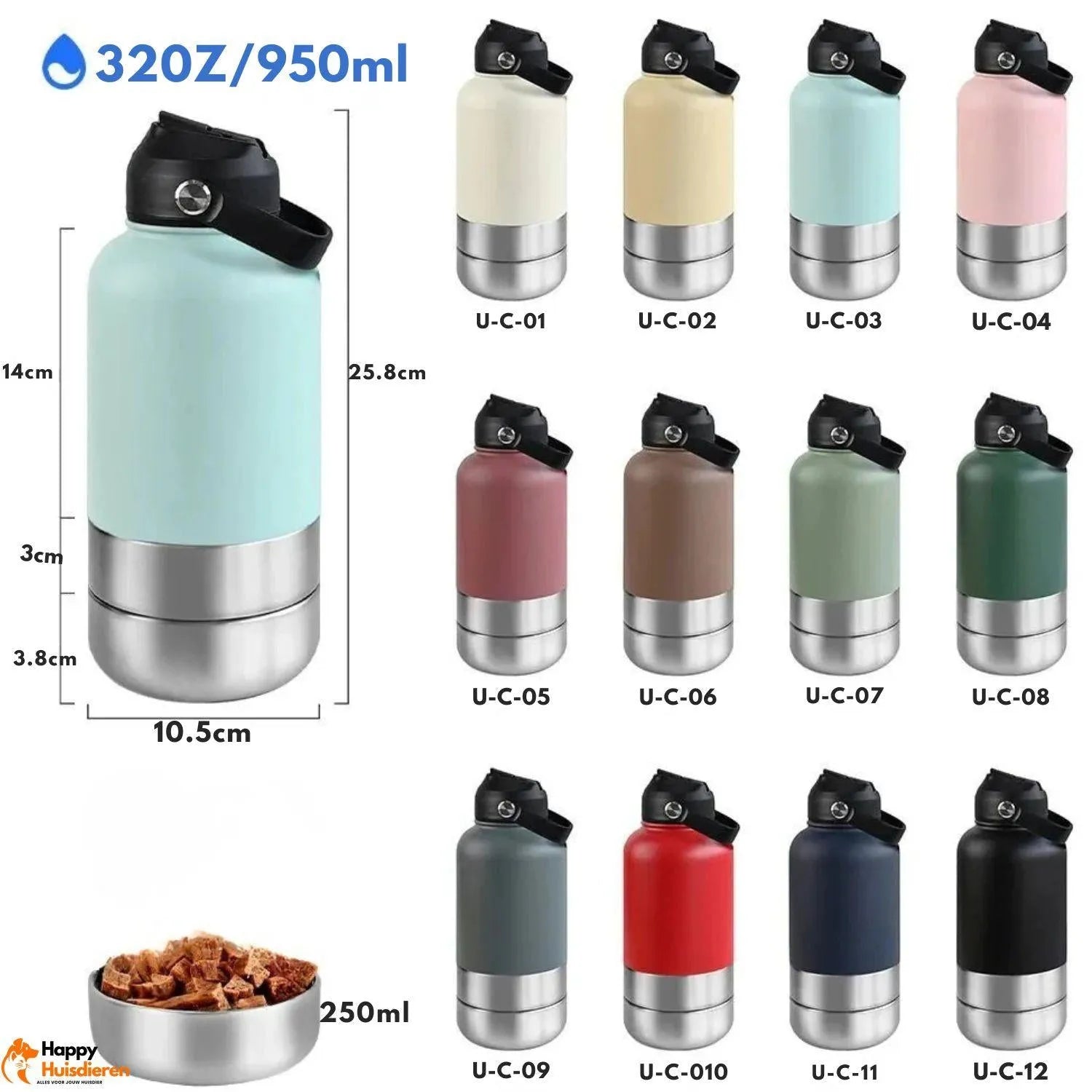 DrinkEase | Handige fles voor hydratatie onderweg voor hond en kat