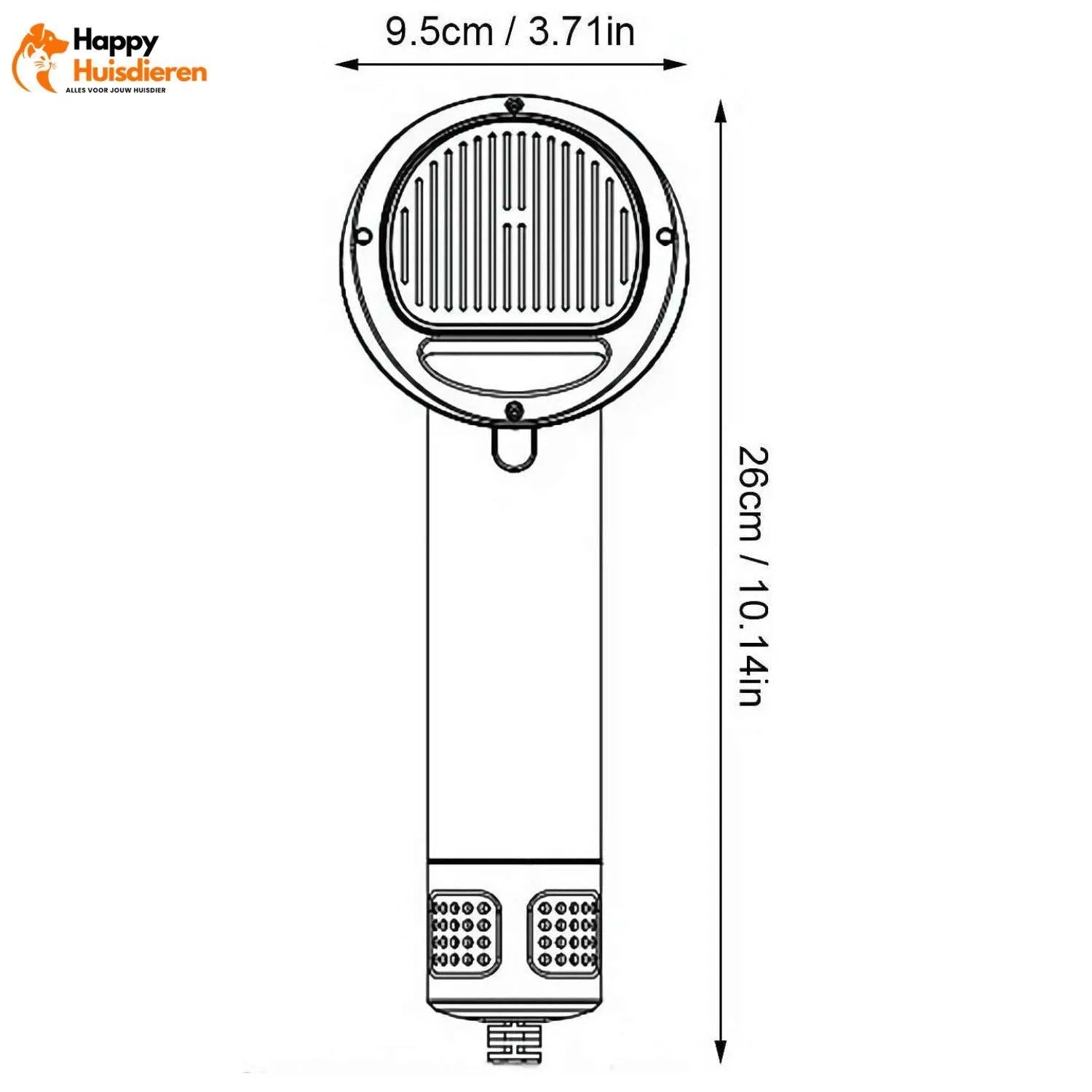 DryEase Brush | Droogborstel voor honden met stille werking & zachte vachtverzorging