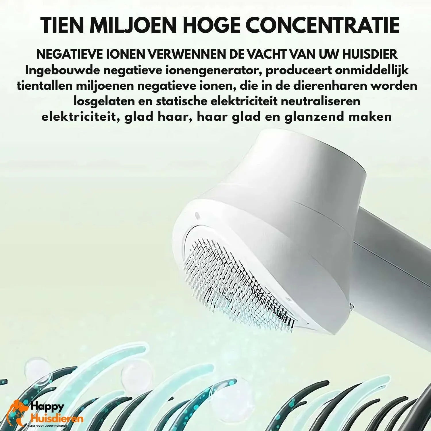 DryEase Brush | Droogborstel voor honden met stille werking & zachte vachtverzorging