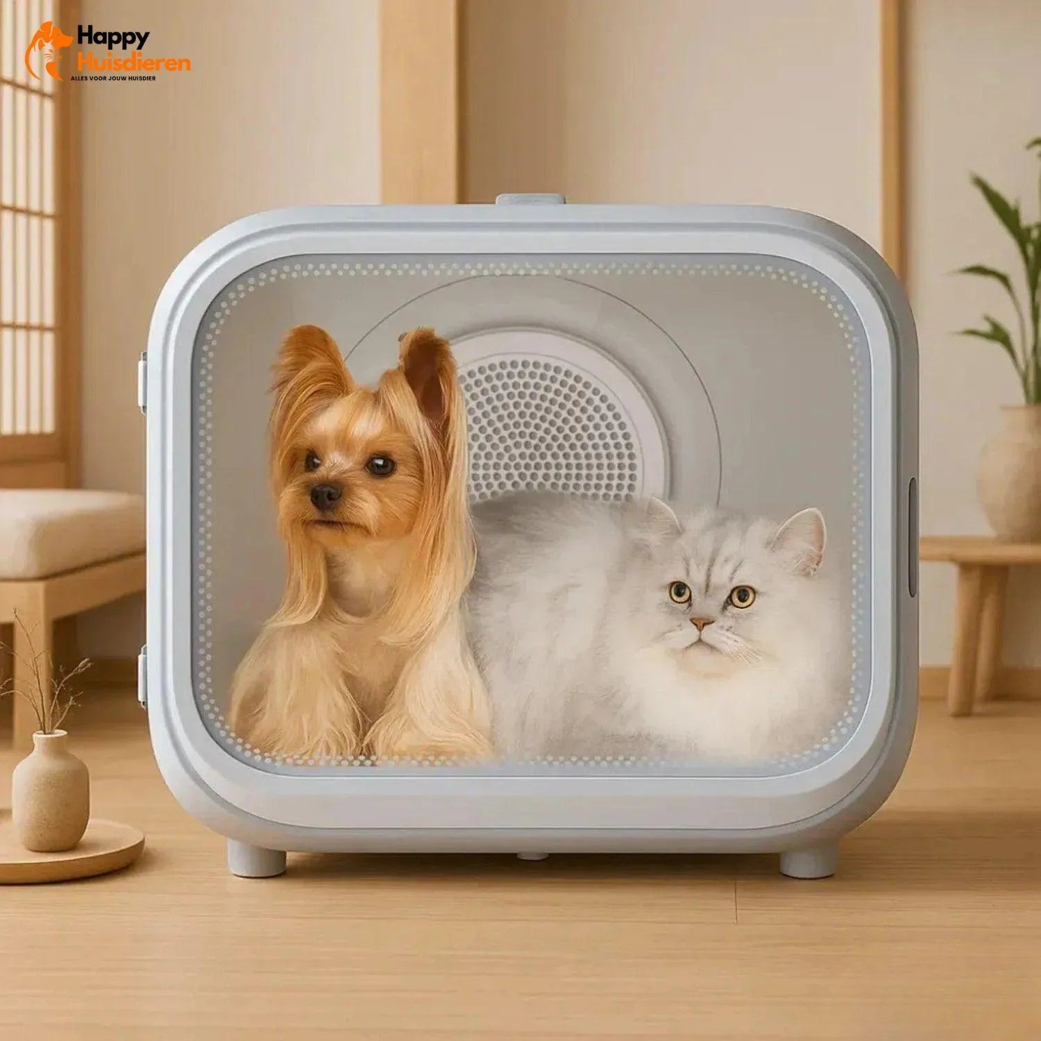 DryHaven | Stille Huisdierendroger met 360° Luchtstroom & Veilig Warmtebeheer