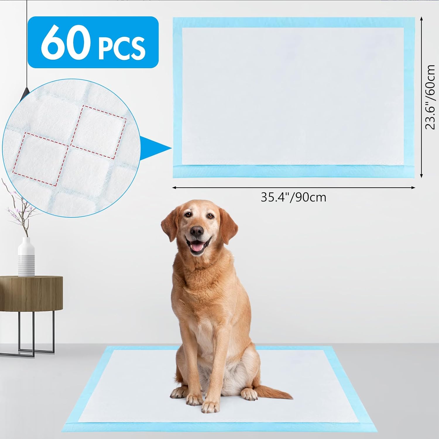 DryPaw Trainingsmat | Absorberende Puppypad met 5-Laags Sneldrogend Systeem
