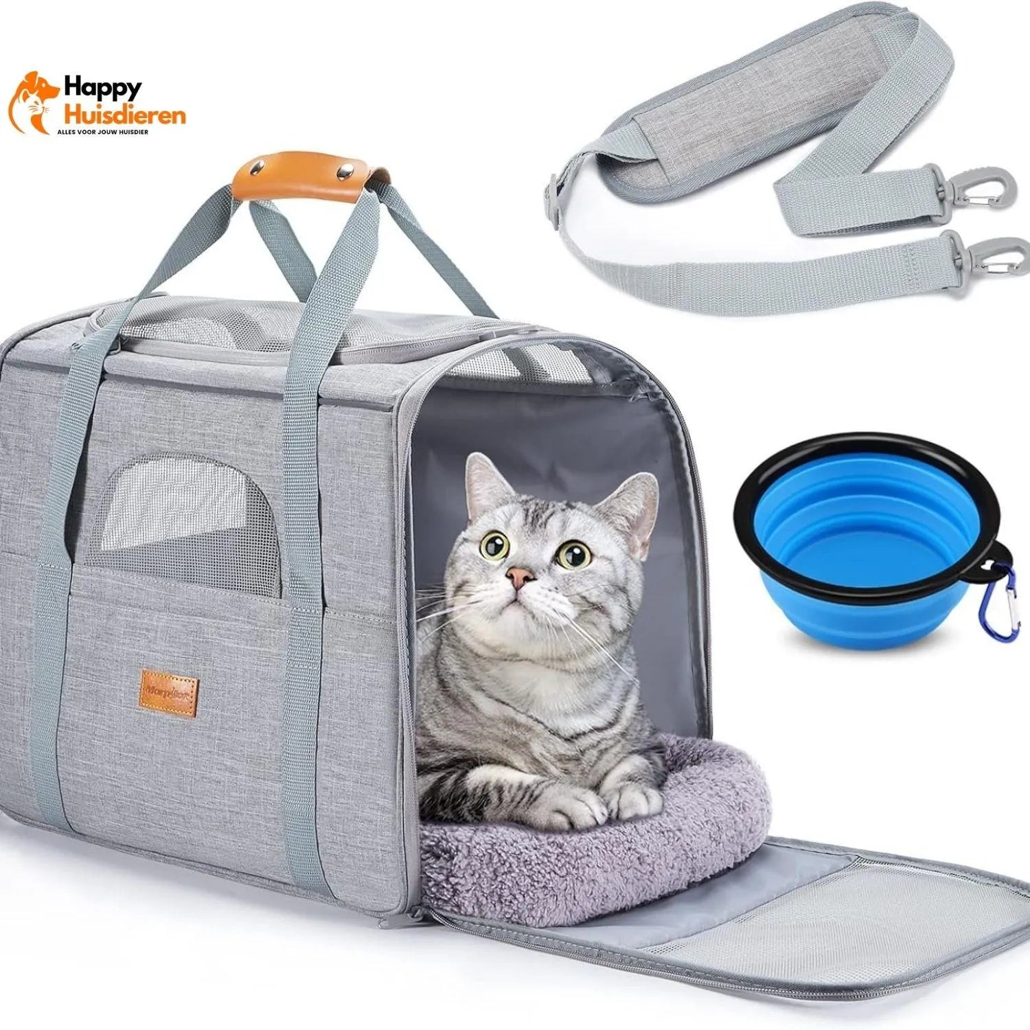 EasyPet Voyager | Draagbare Transporttas voor Huisdieren met Ademend Gaas en Verwijderbare Mat
