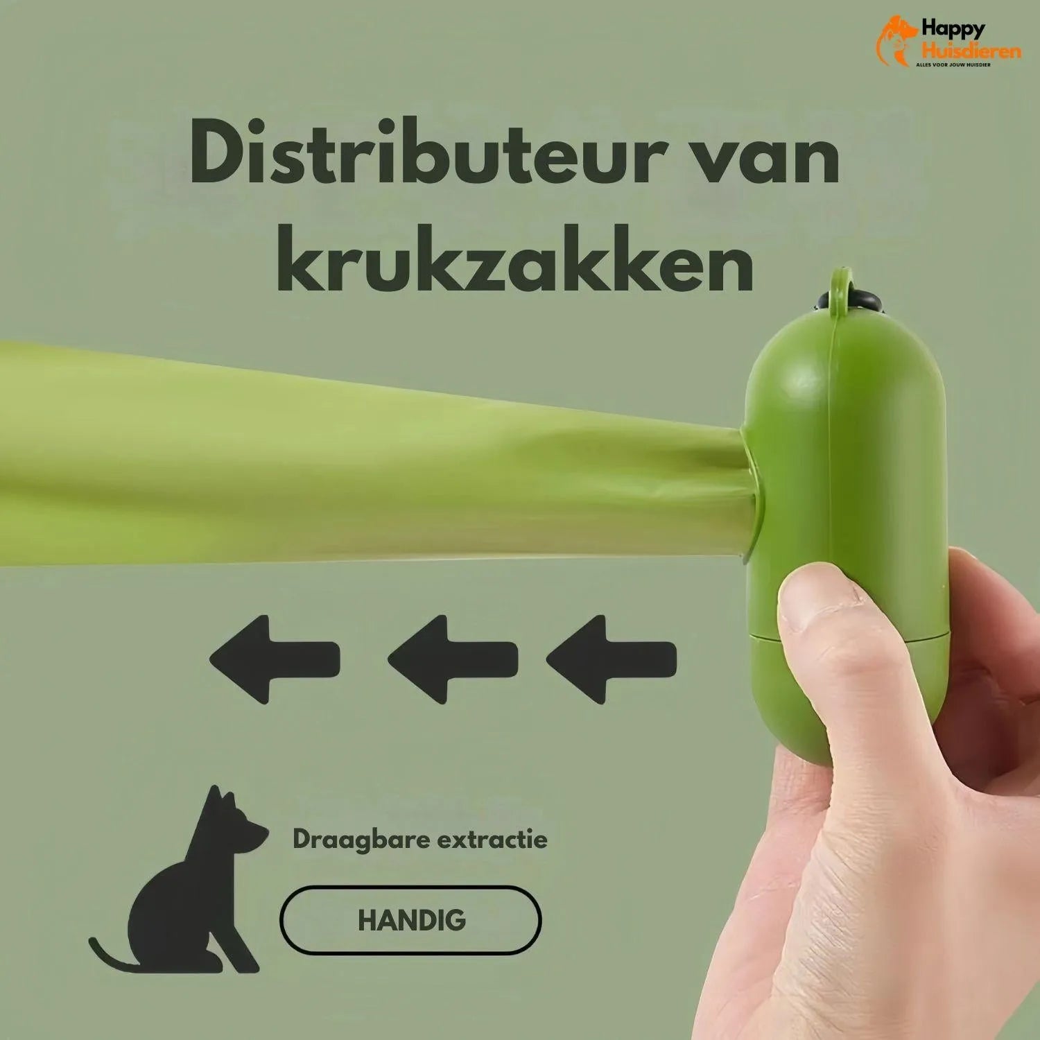 EcoGlow Set | Lekvrije poepzakjes voor huisdieren met zaklampdispenser