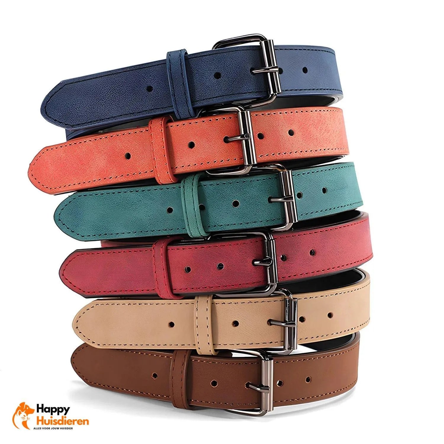 Elegant Walk Set | Stijlvolle Retro Halsband en Lijn voor Honden