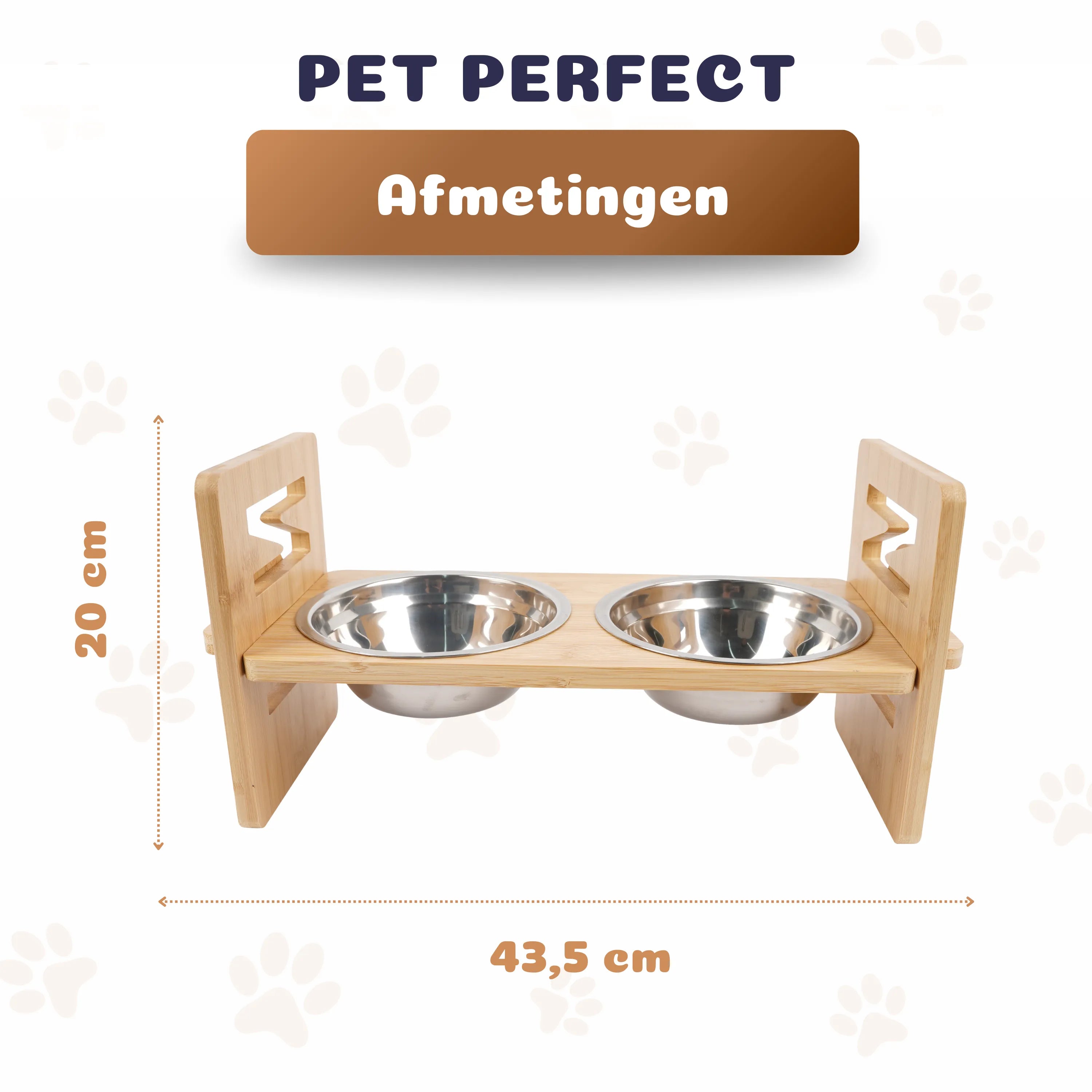 ElevateFeed Stand | Verstelbare Ergonomische voerbak hond & kat, RVS