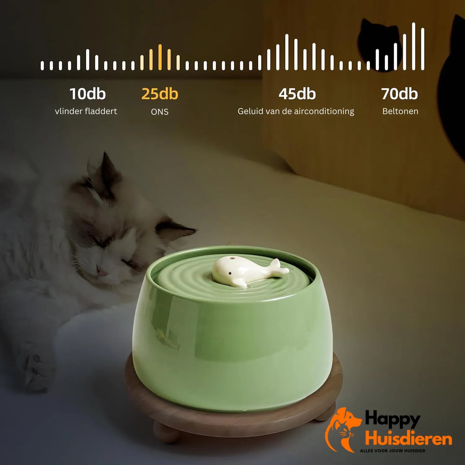 Felina Kattenfontein | Keramische Drinkfontein met Stromend Water & Filter