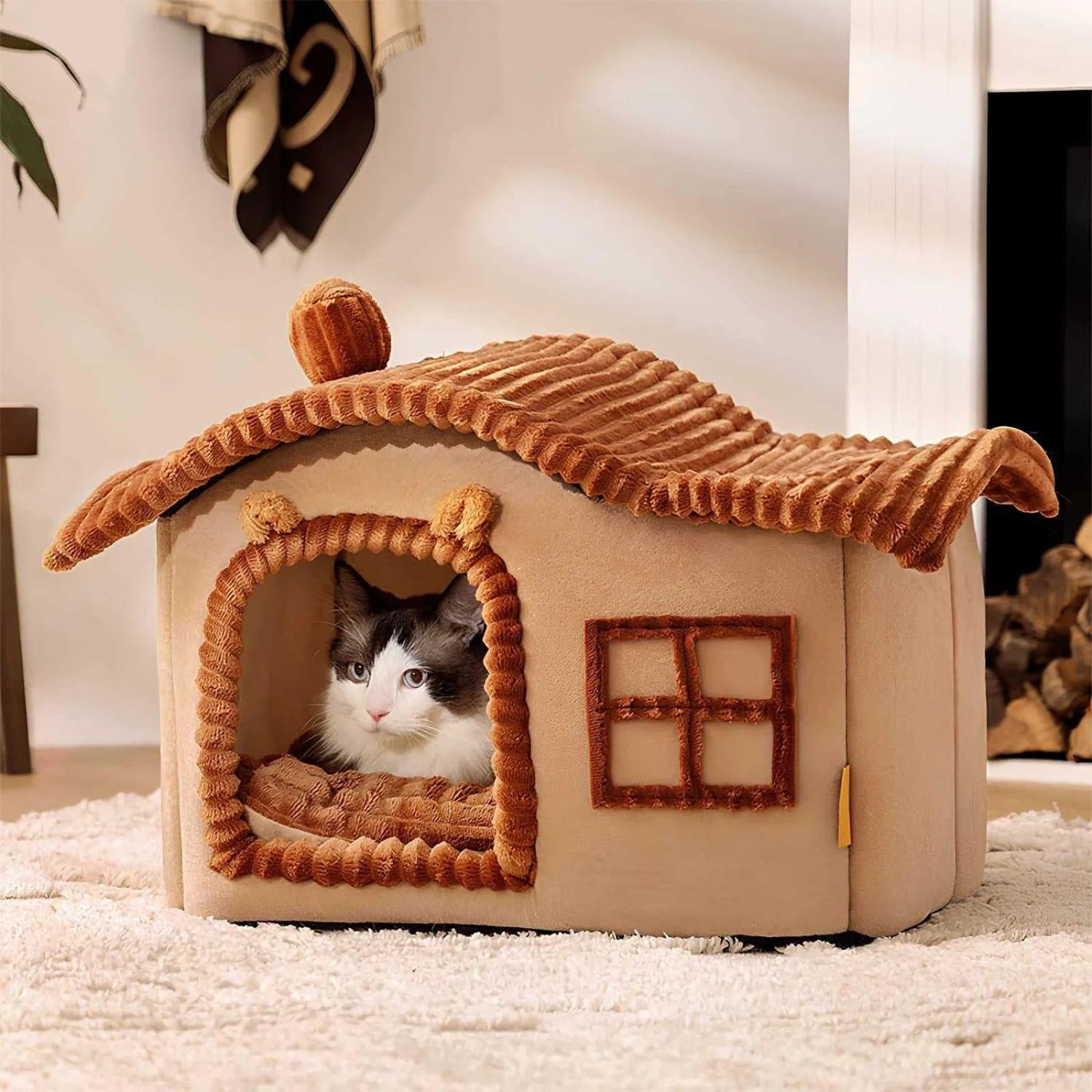 FelineCave | Knusse kattenmand met beschutte