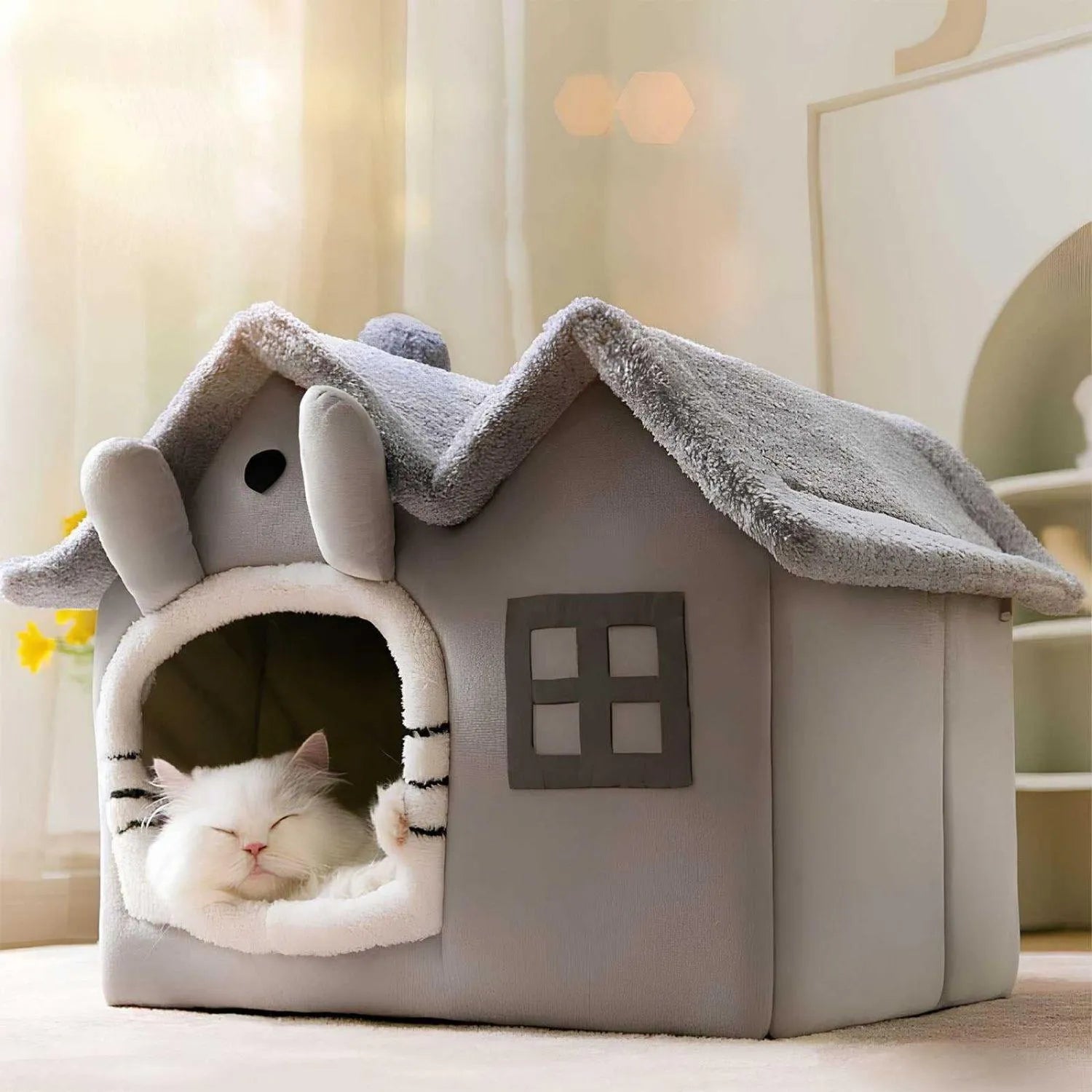 FelineCave | Knusse kattenmand met beschutte