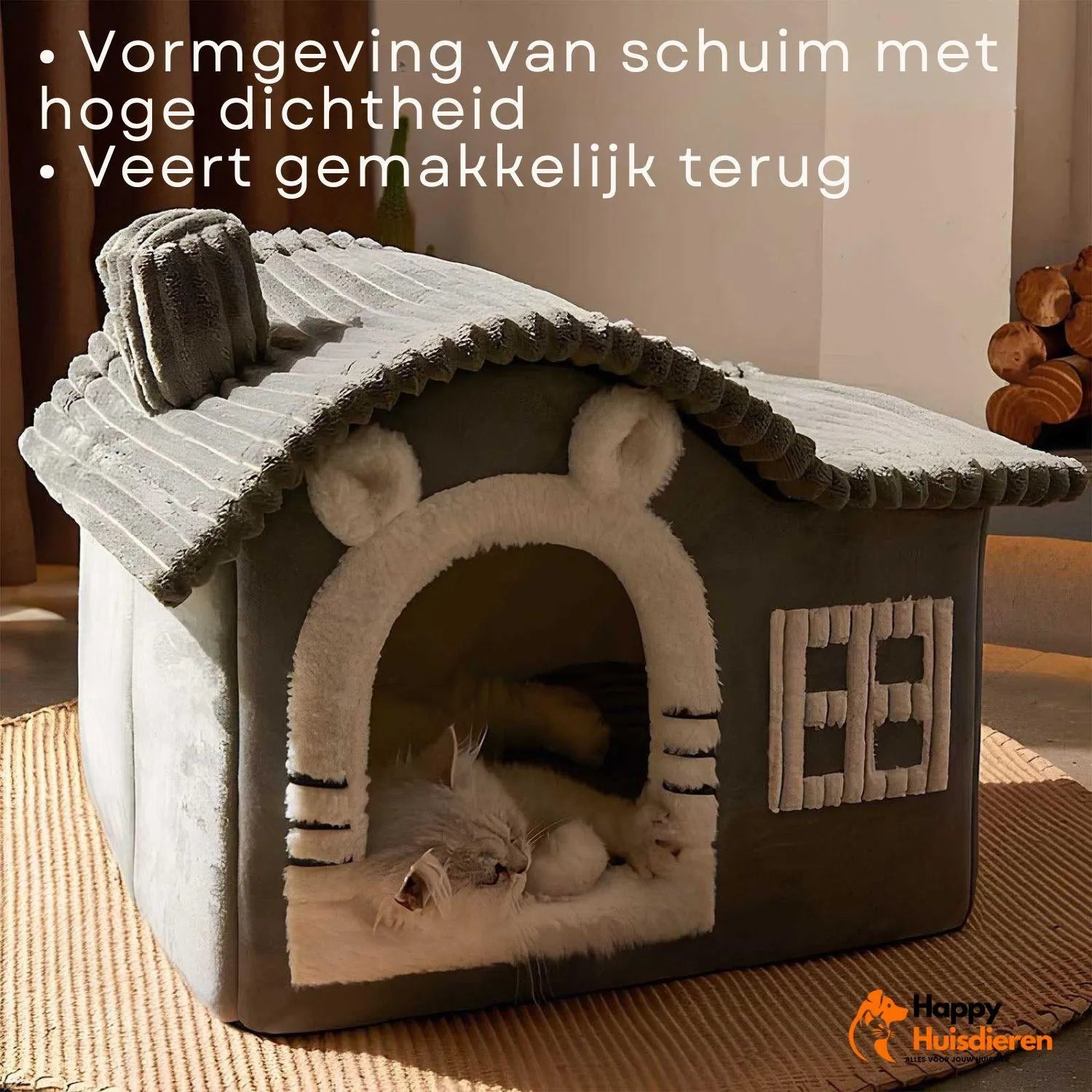 FelineCave | Knusse kattenmand met beschutte