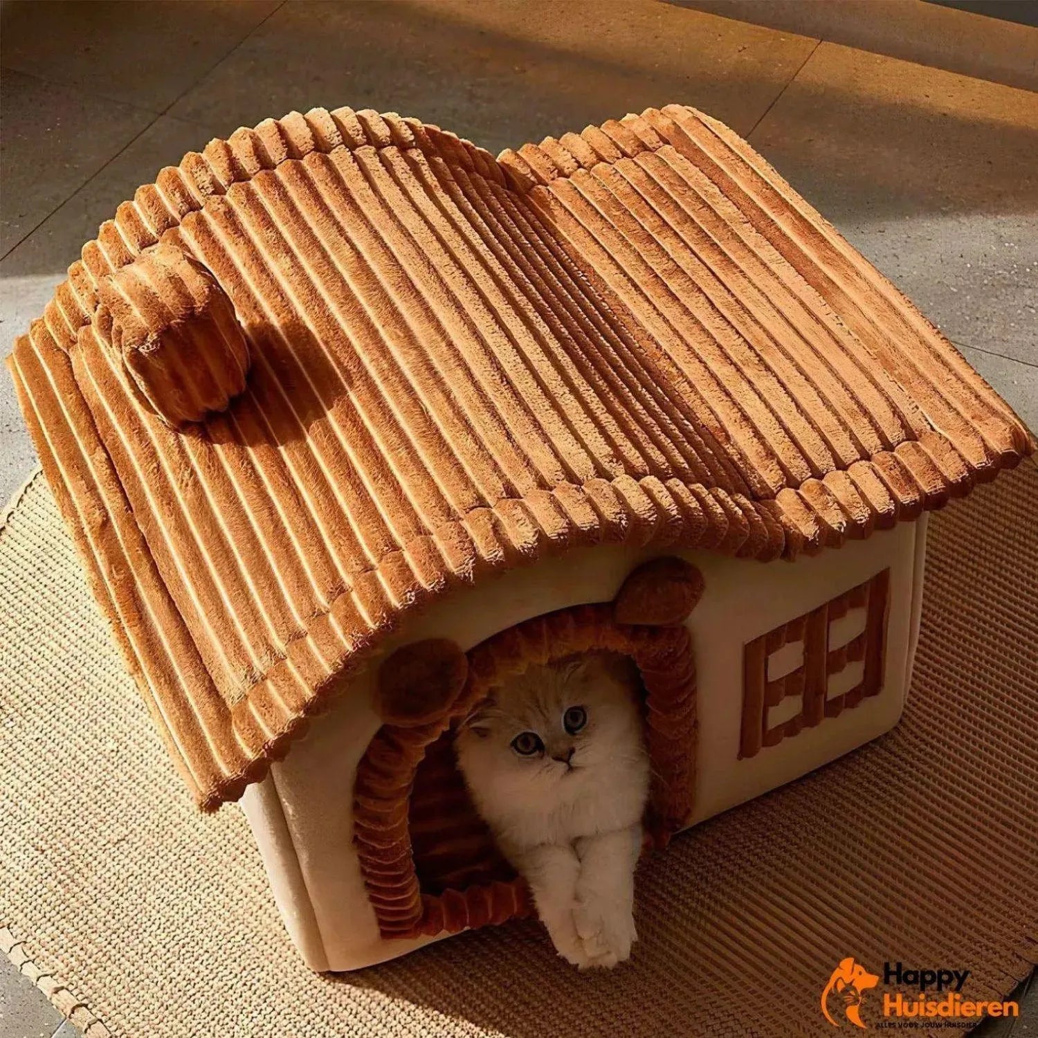 FelineCave | Knusse kattenmand met beschutte ingang