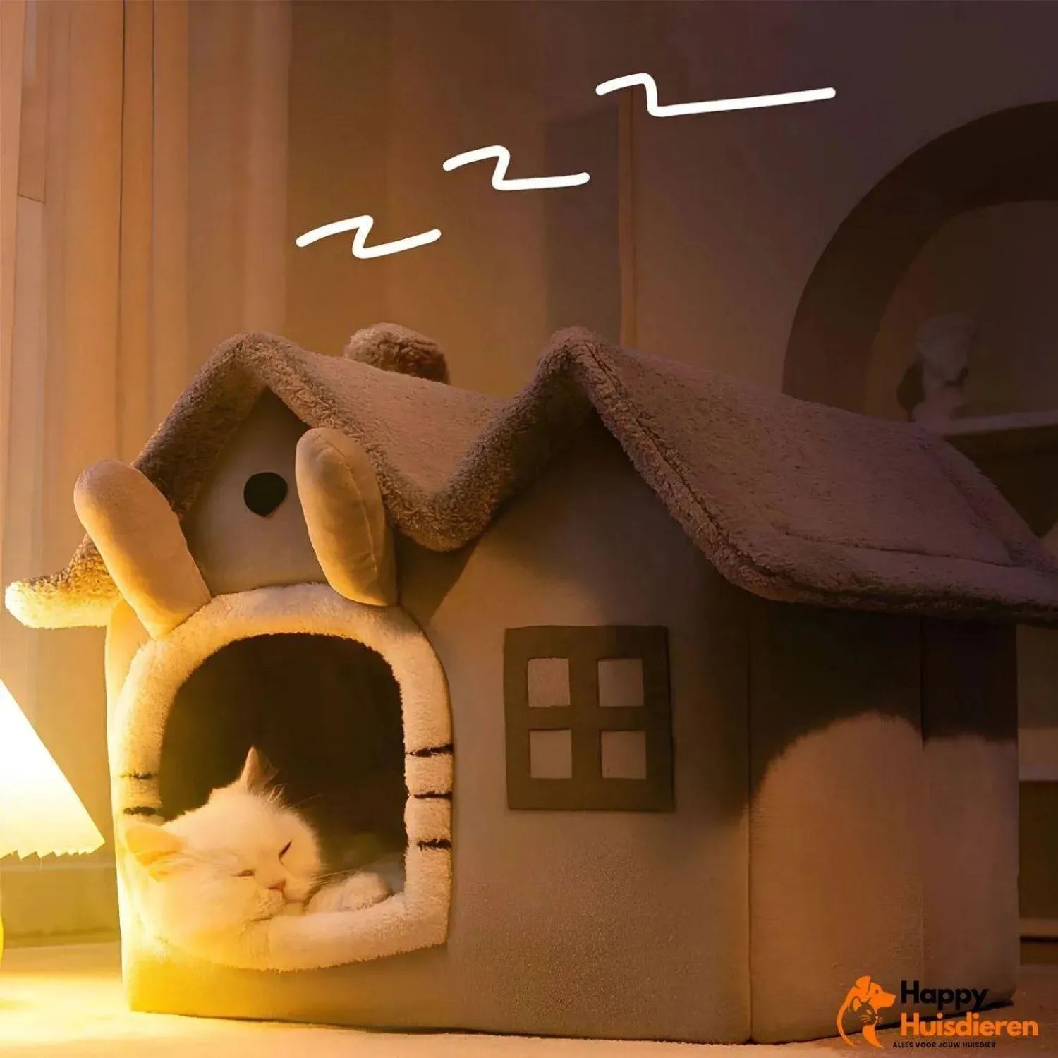 FelineCave | Knusse kattenmand met beschutte ingang