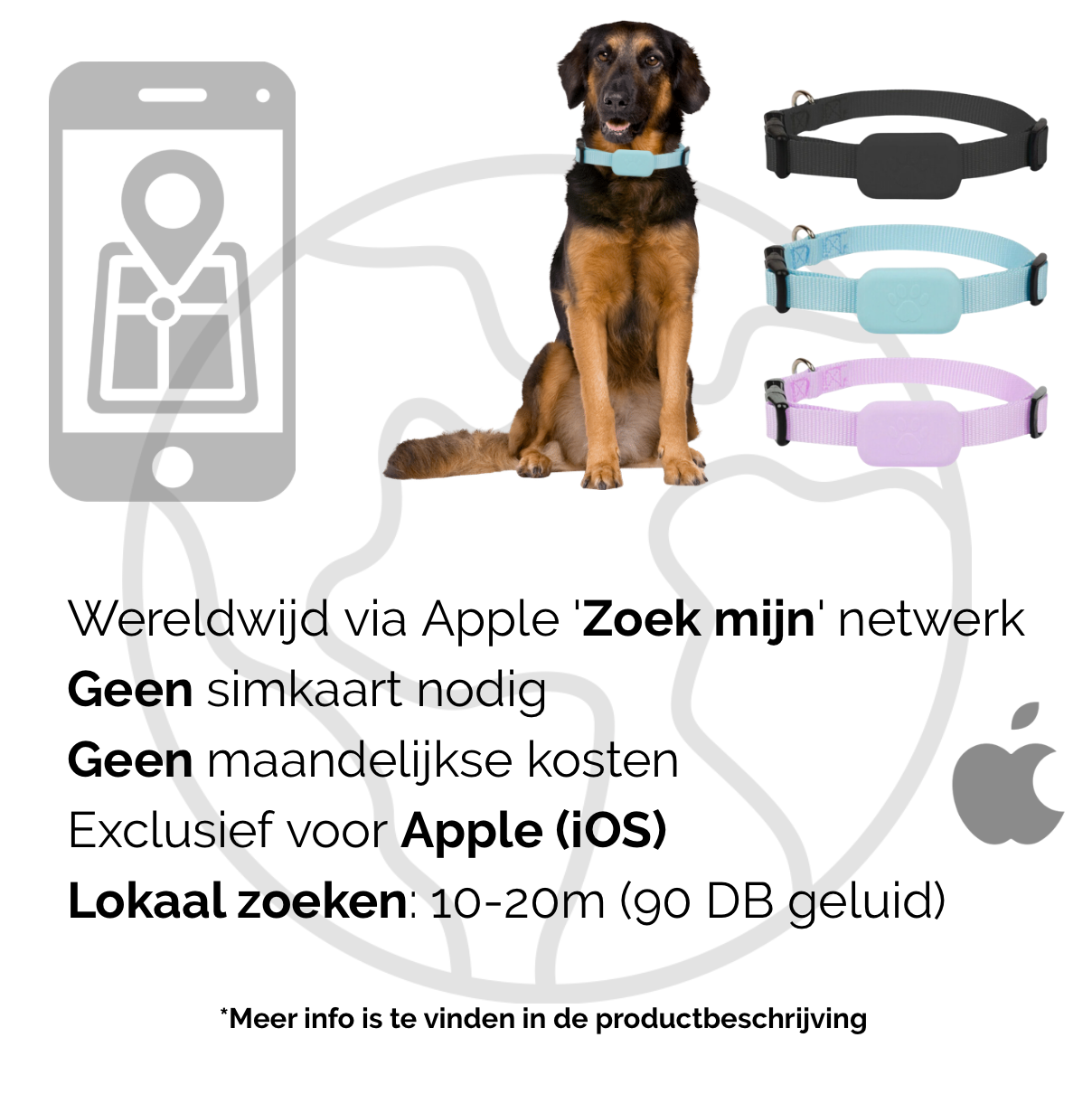 FindMy PetTag | GPS tracker iOS huisdier realtime & compact