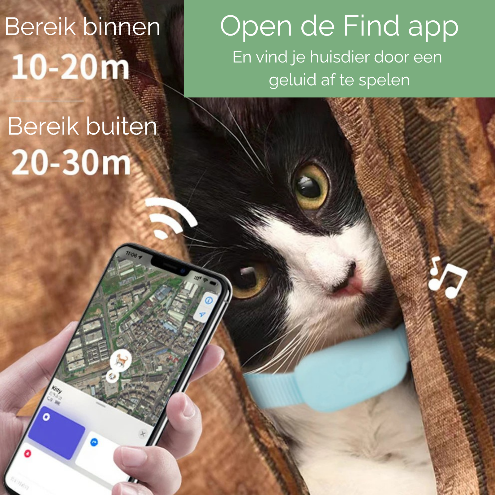 FindMy PetTag | GPS tracker iOS huisdier realtime & compact