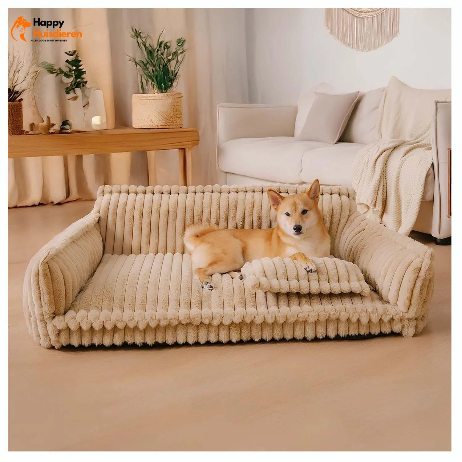 Fluffy Droomnest | Grote Wasbare Orthopedische Hondenkussenbank voor Comfort
