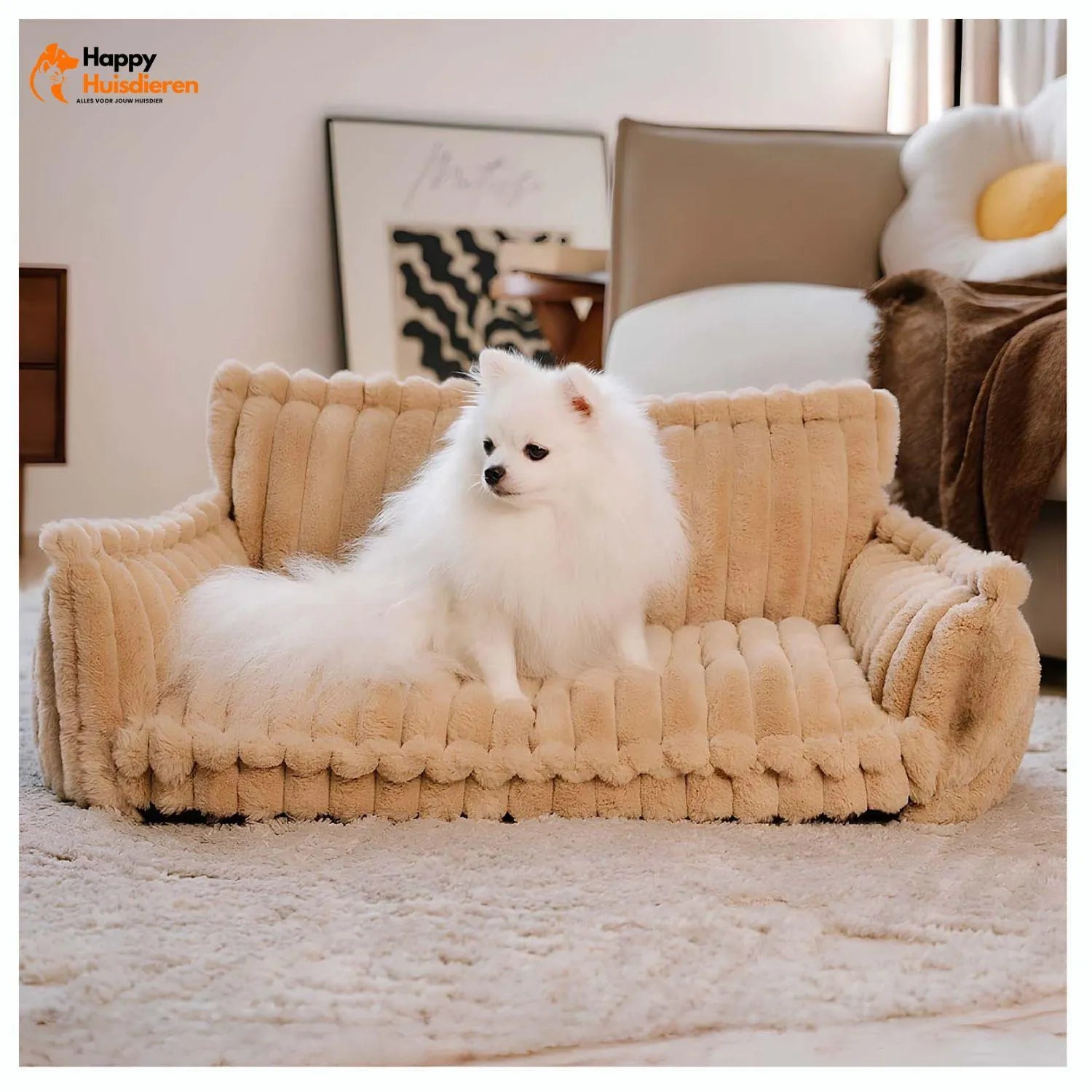 Fluffy Droomnest | Grote Wasbare Orthopedische Hondenkussenbank voor Comfort