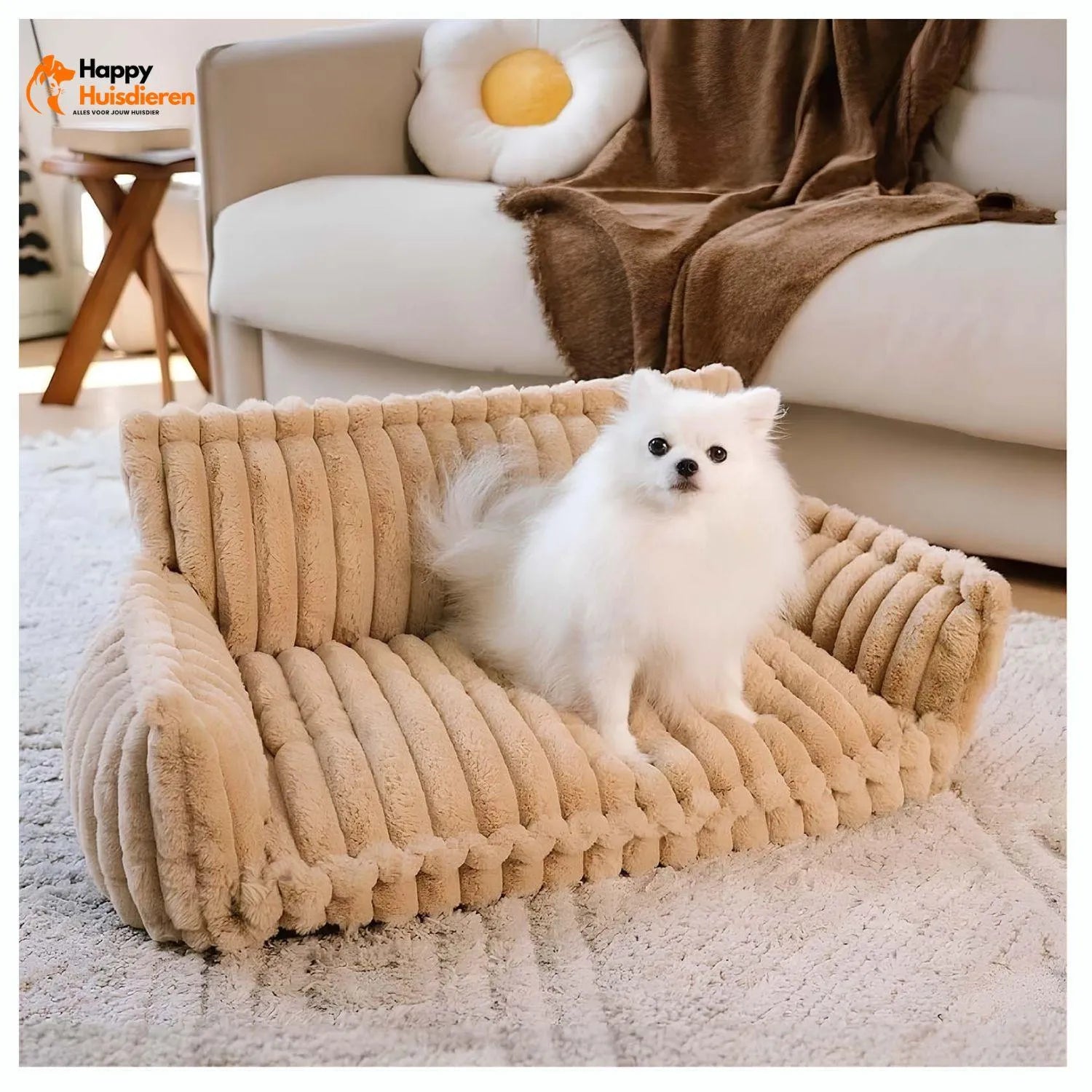 Fluffy Droomnest | Grote Wasbare Orthopedische Hondenkussenbank voor Comfort