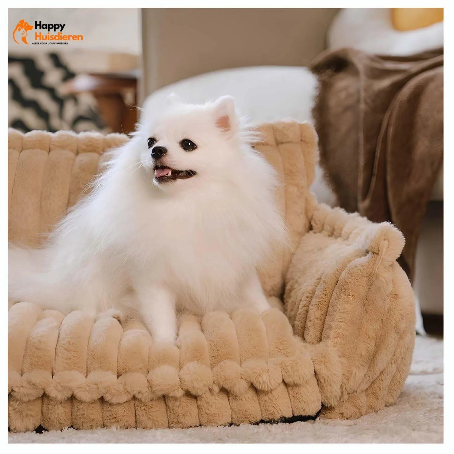 Fluffy Droomnest | Grote Wasbare Orthopedische Hondenkussenbank voor Comfort