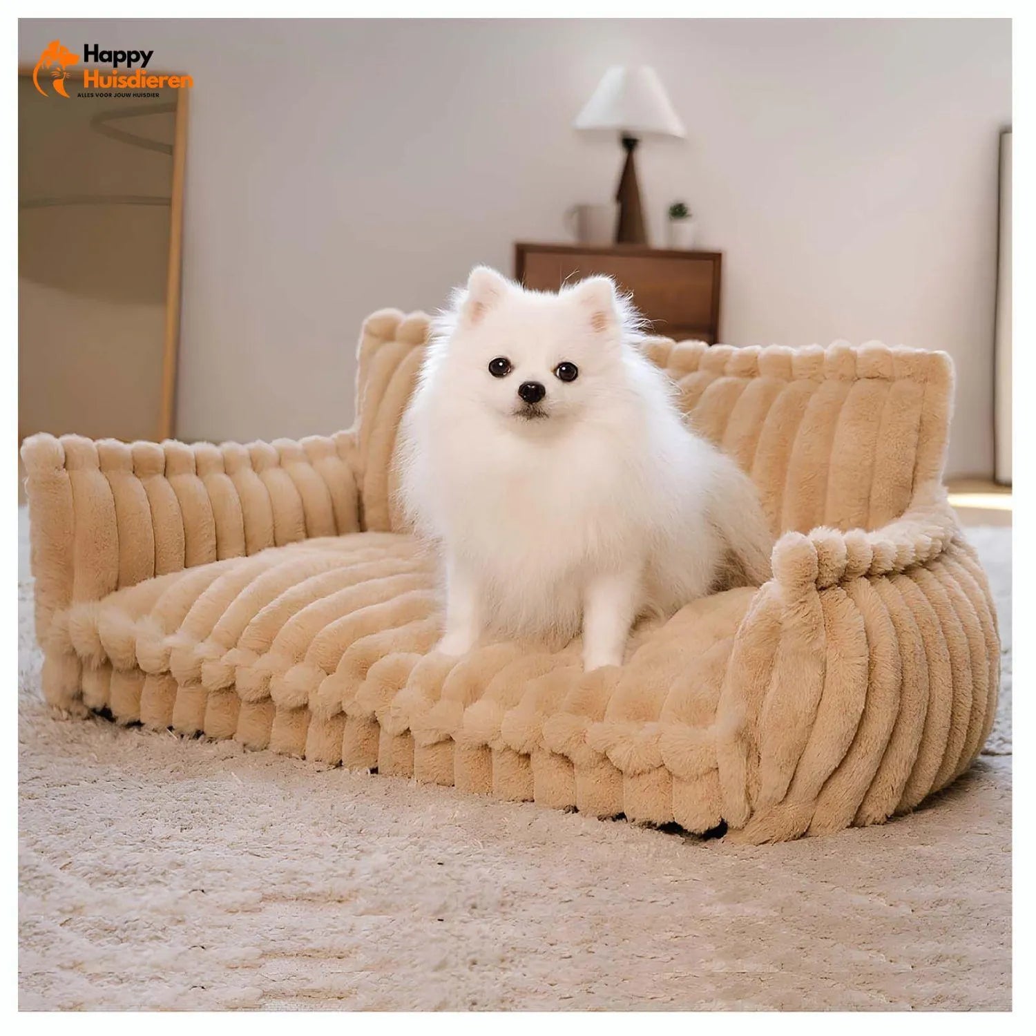 Fluffy Droomnest | Grote Wasbare Orthopedische Hondenkussenbank voor Comfort