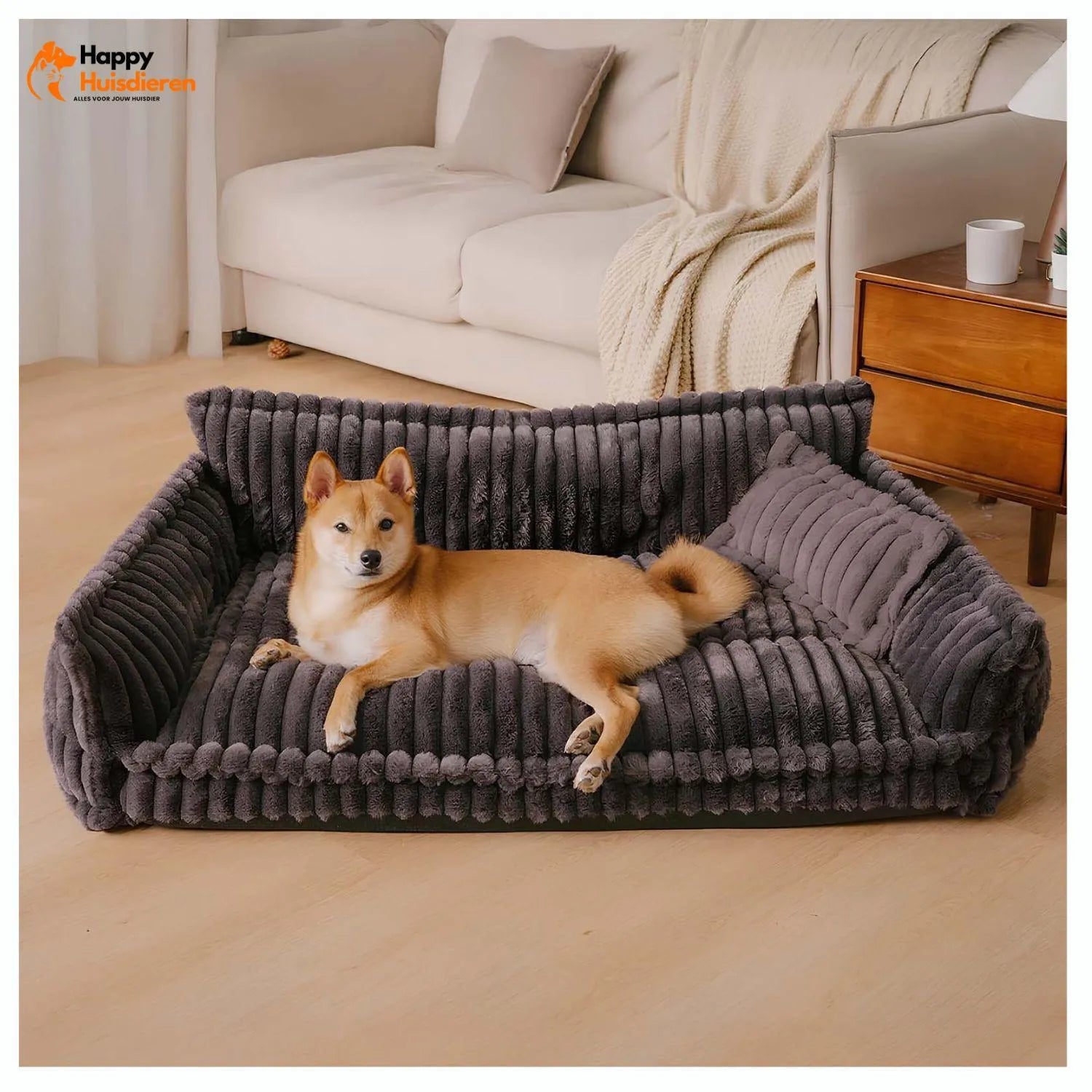 Fluffy Droomnest | Grote Wasbare Orthopedische Hondenkussenbank voor Comfort