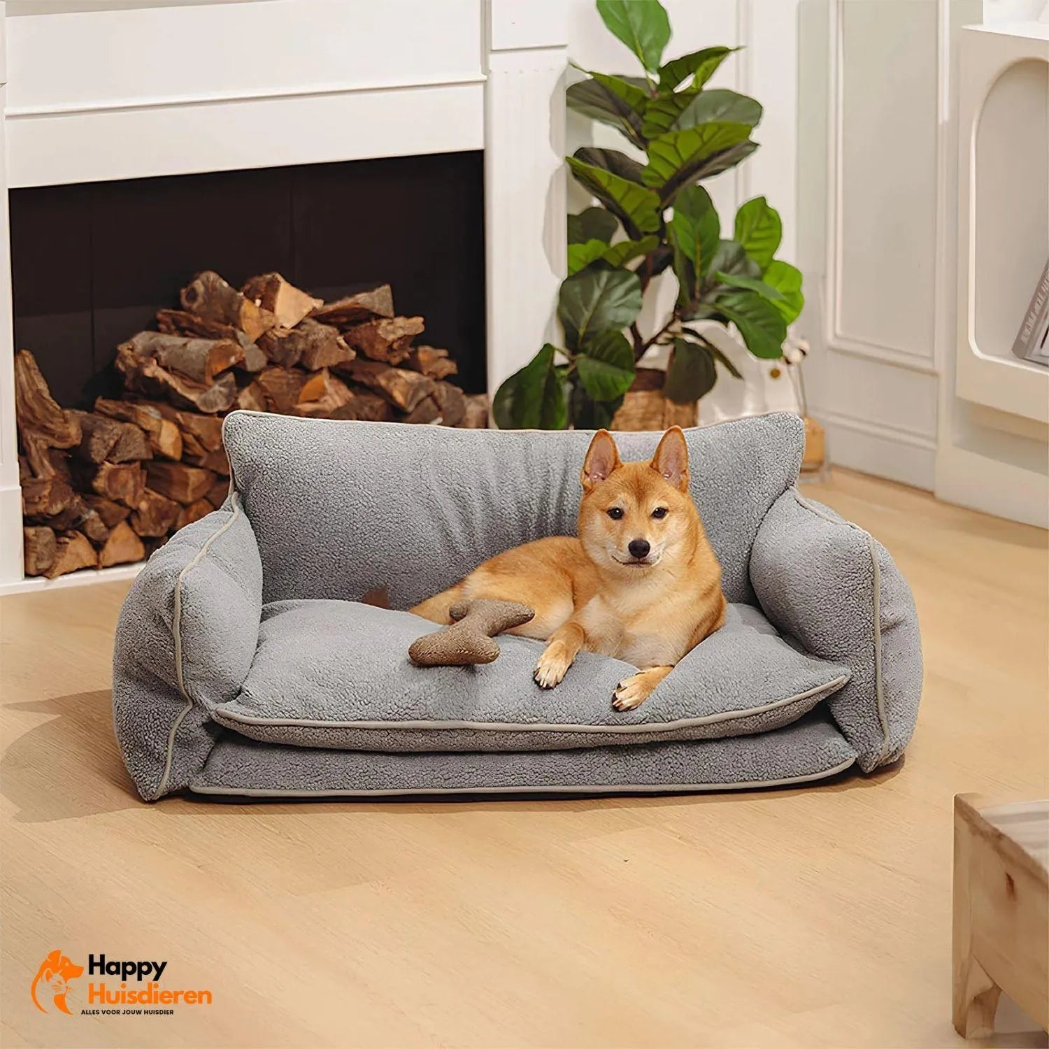 Fluffy Paws Huisdierenbed | Dubbel laags lamswollen hondenbank