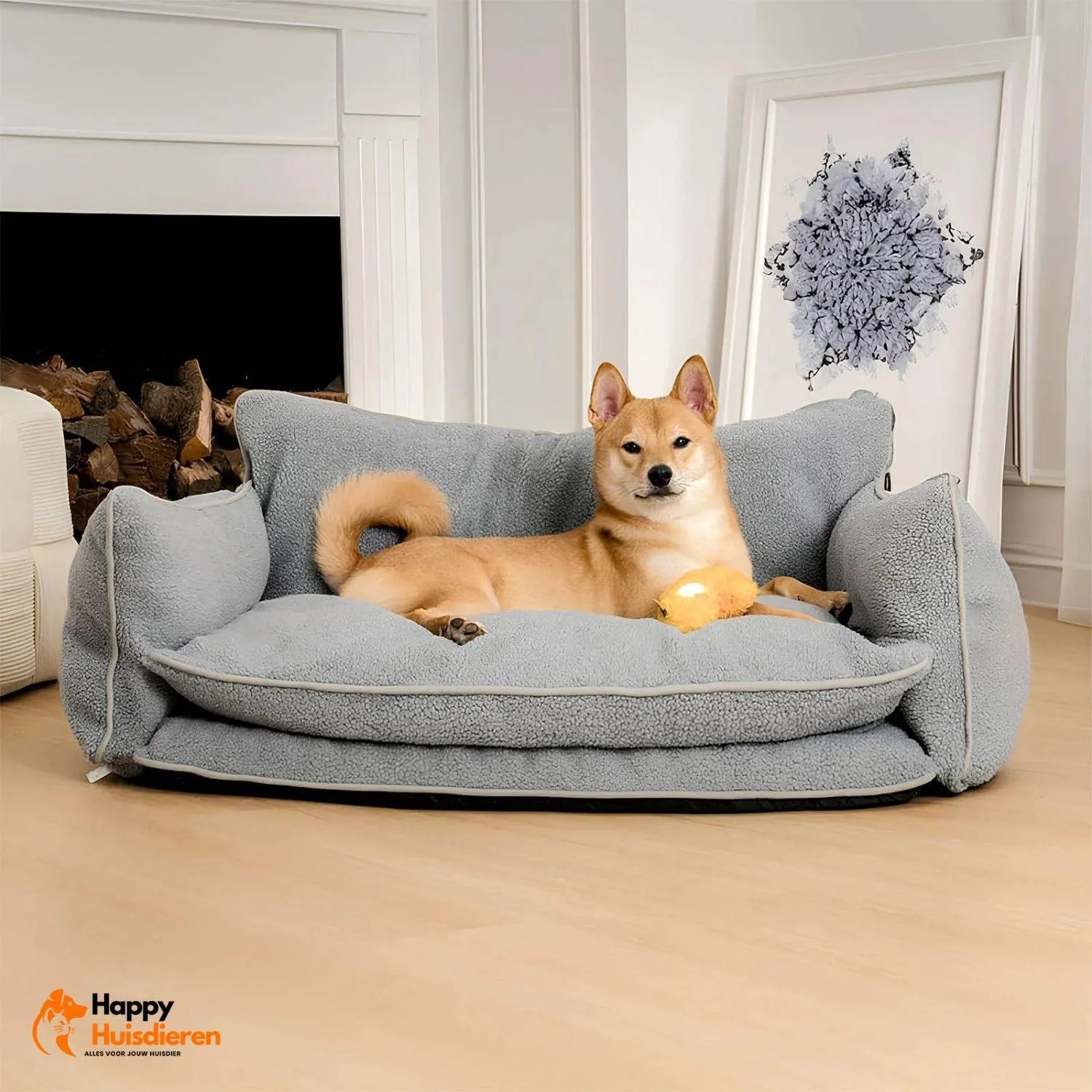 Fluffy Paws Huisdierenbed | Dubbel laags lamswollen hondenbank