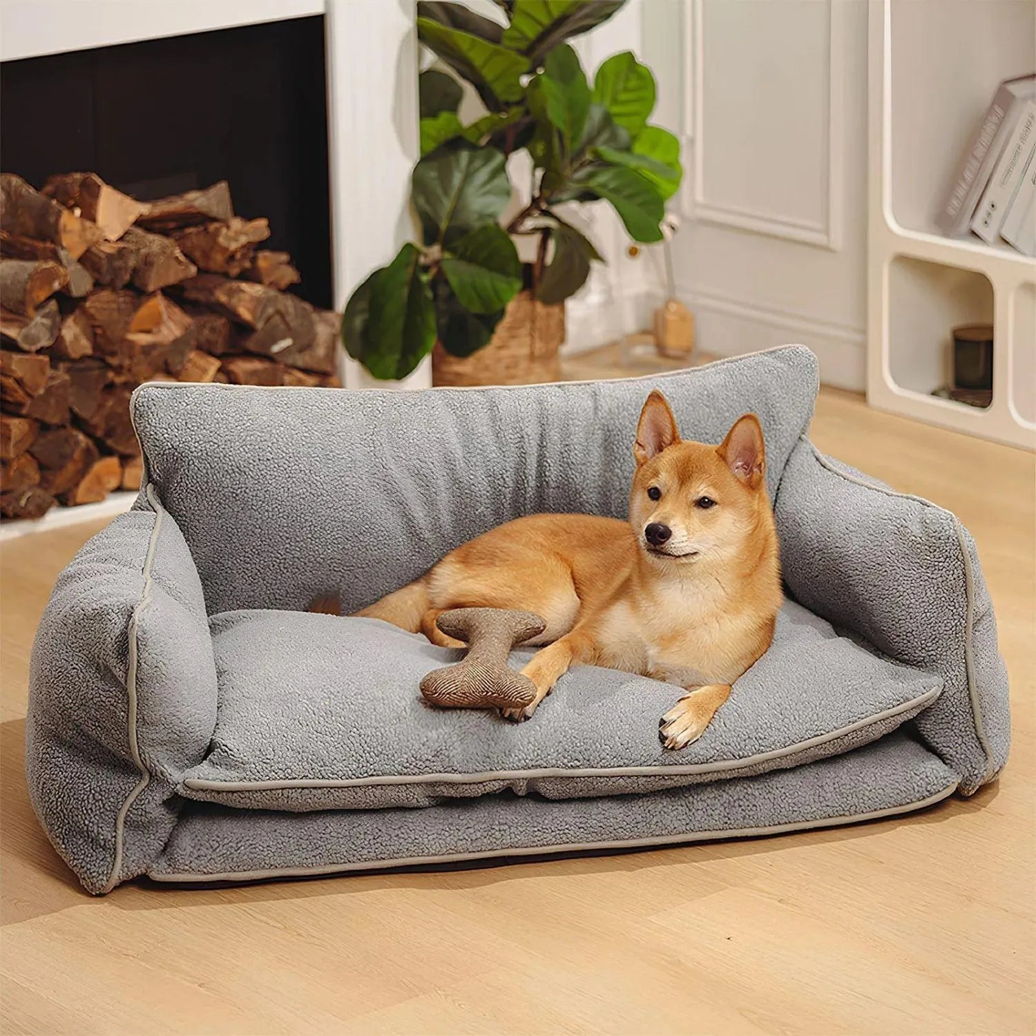 Fluffy Paws Huisdierenbed | Dubbel laags lamswollen hondenbank