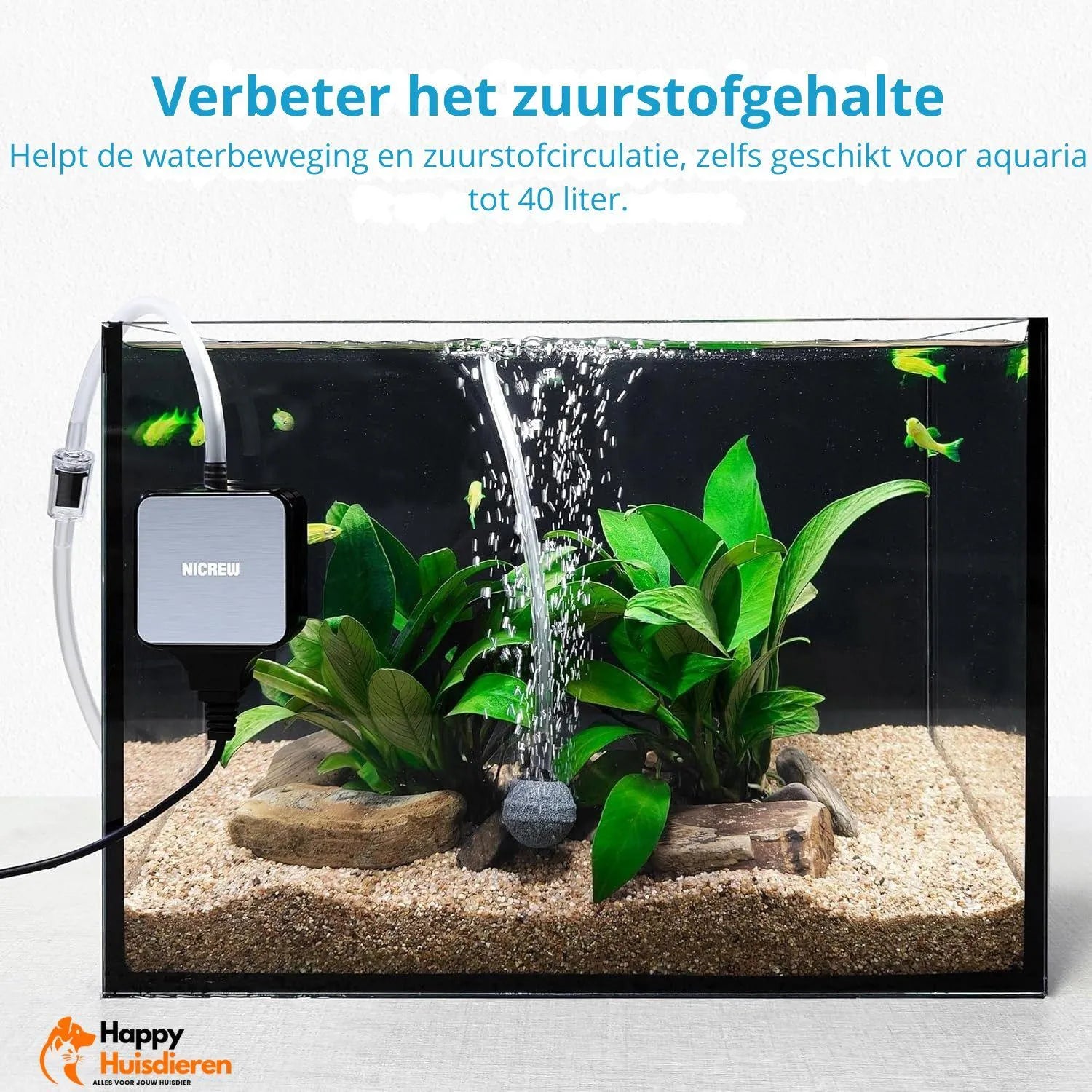 FluisterZuurstof | Super Stille Nano Luchtpomp voor Nano Aquaria