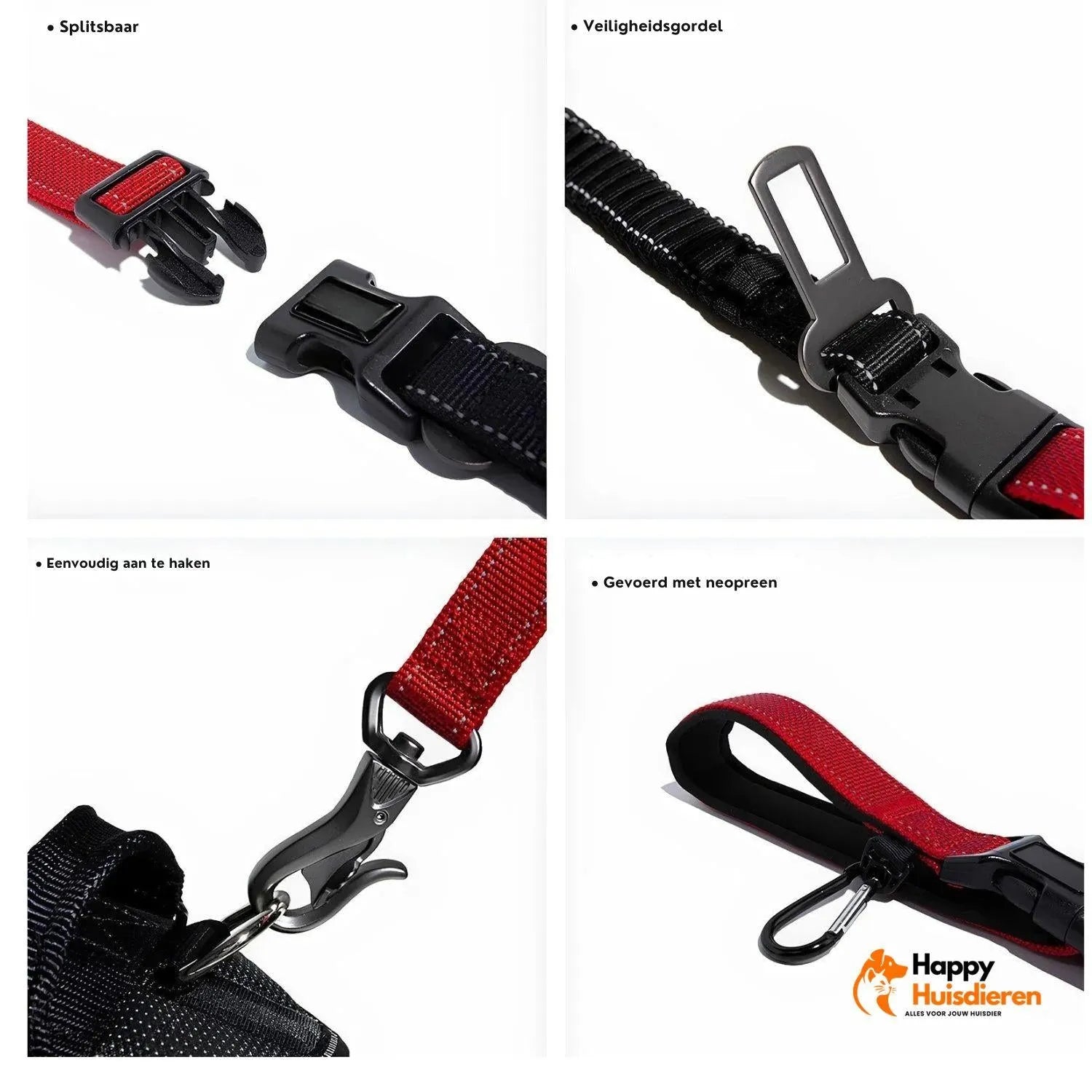 FreedomWalk Lead | Multifunctionele Handsfree Riem met Autogordelbevestiging