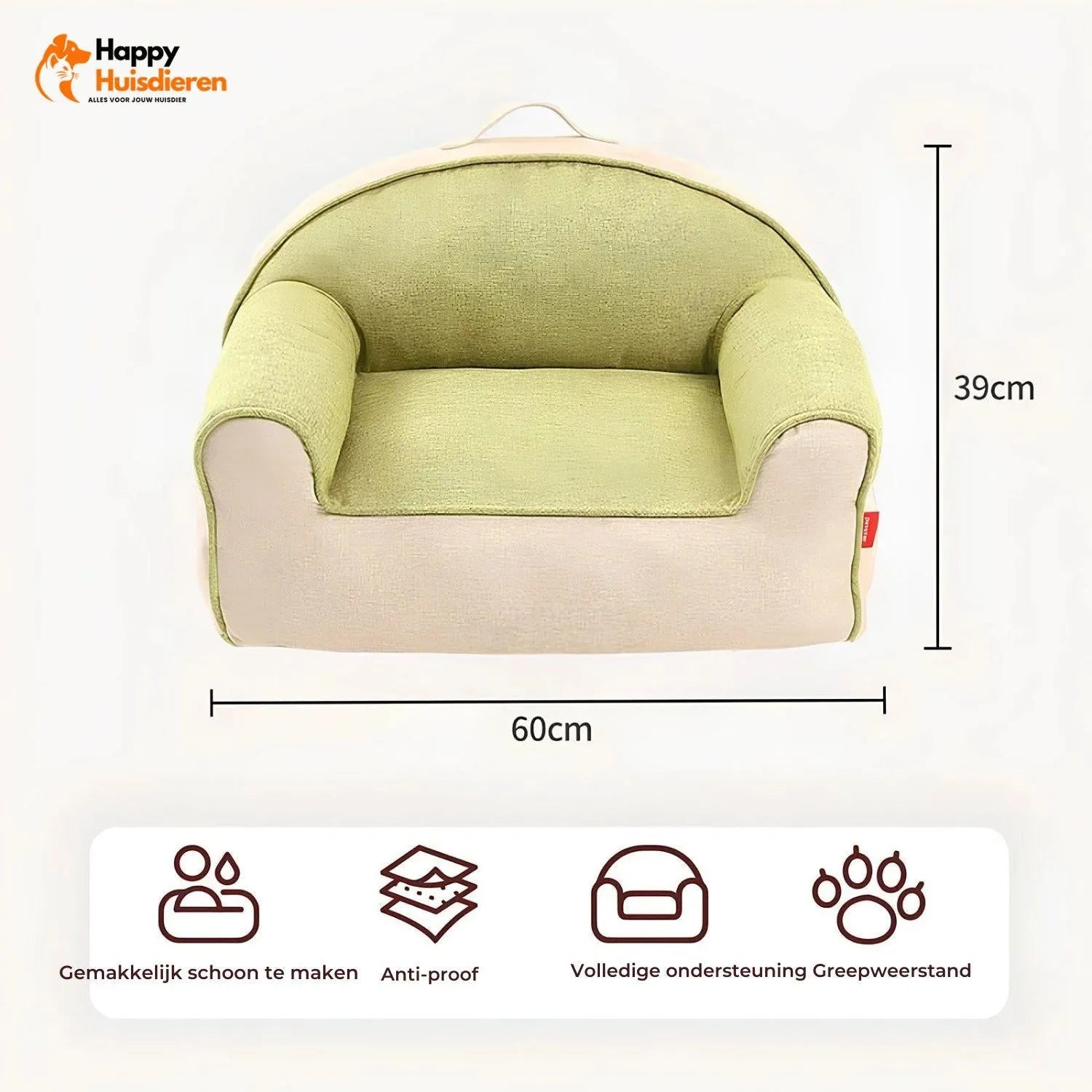FurHaven Lounge | Draagbare Comfort Sofa met Ergonomische Steun