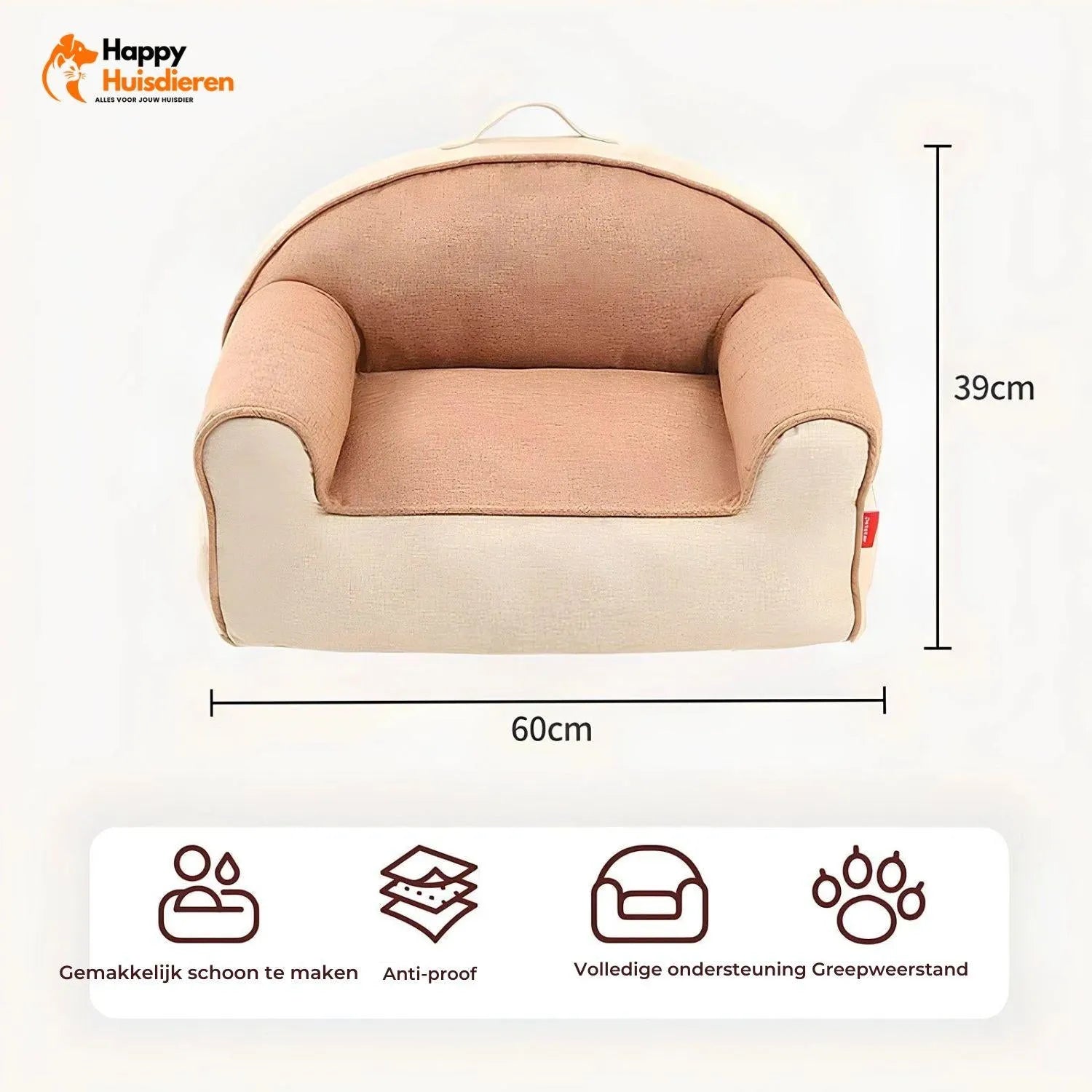 FurHaven Lounge | Draagbare Comfort Sofa met Ergonomische Steun