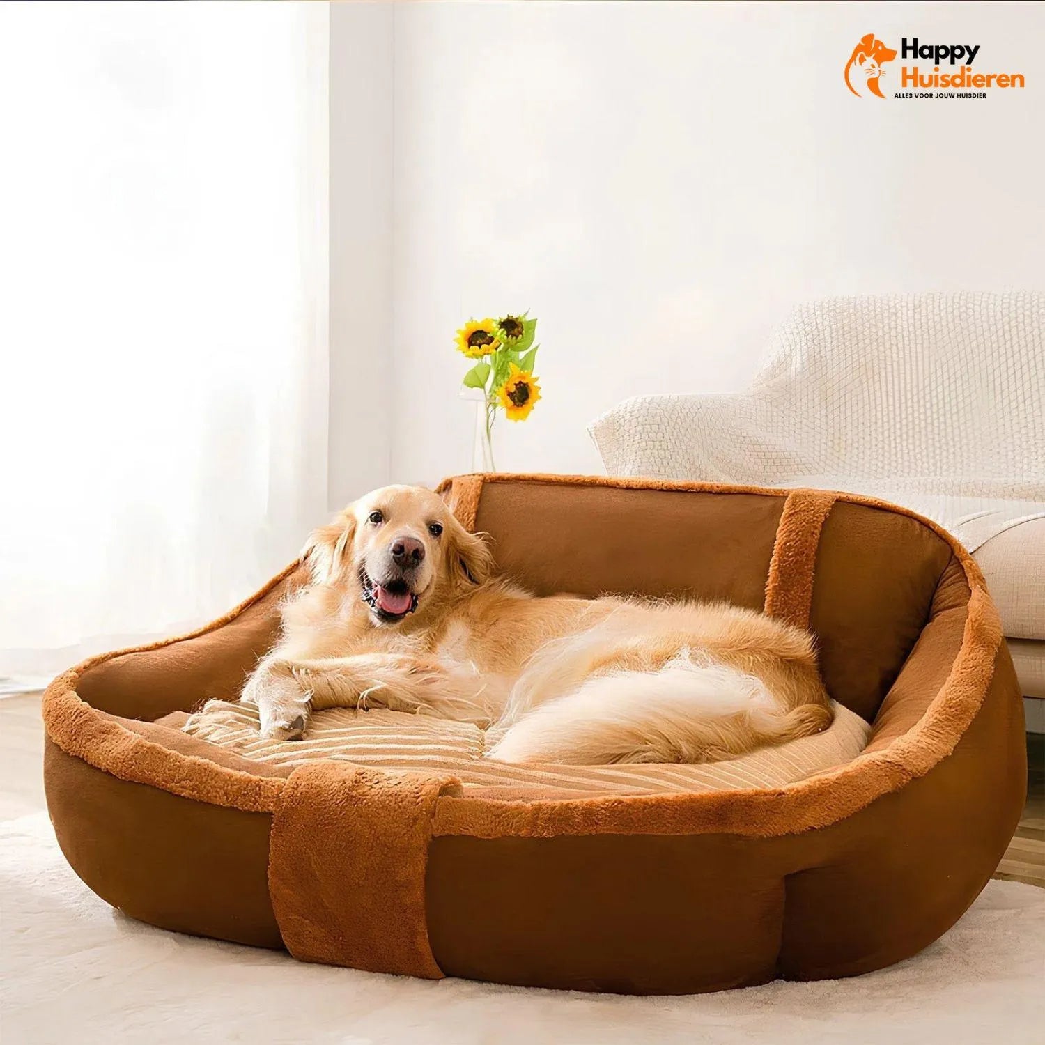 FurRetreat | Vintage Sofa voor Honden met Zachte Bekleding