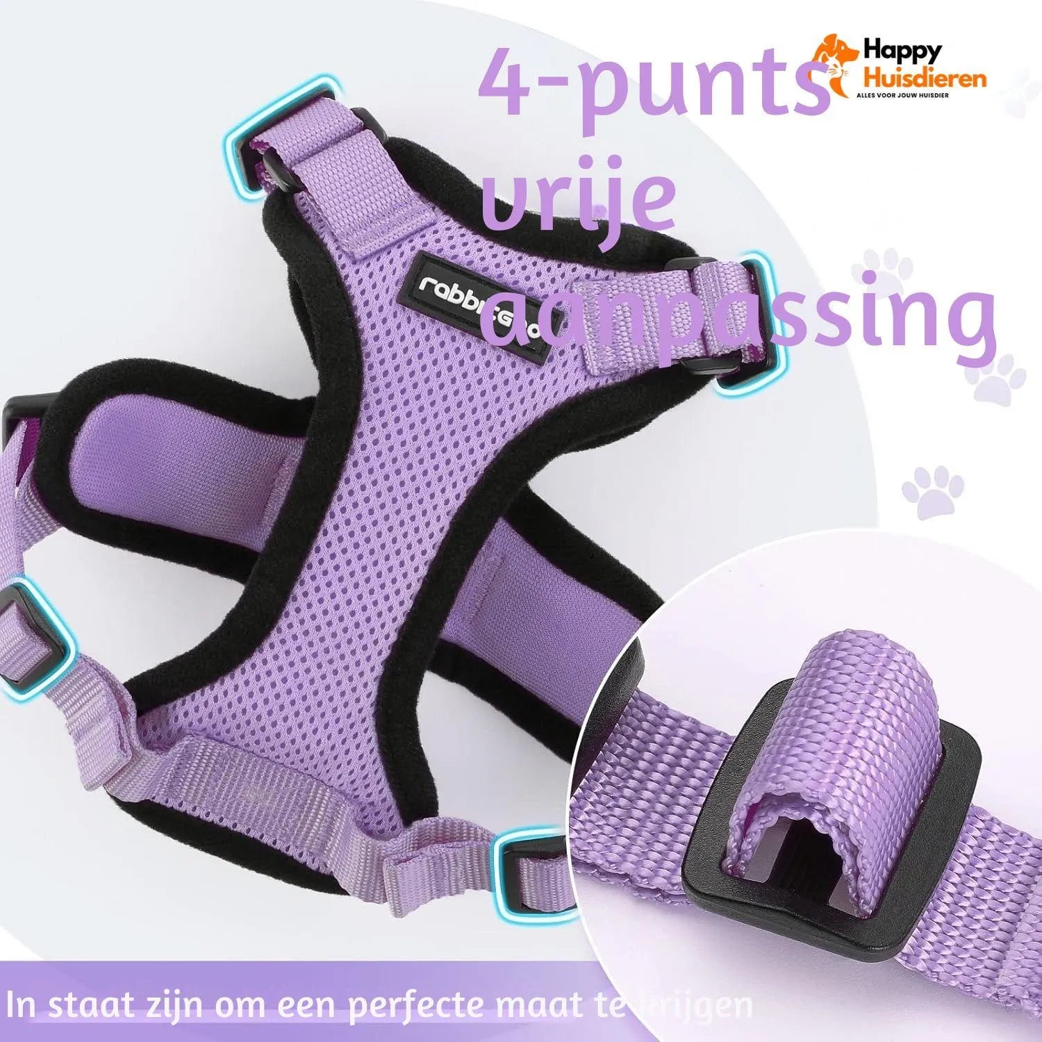 FurSecure Set | Reflecterend Pet Harnas en Leash voor Controle
