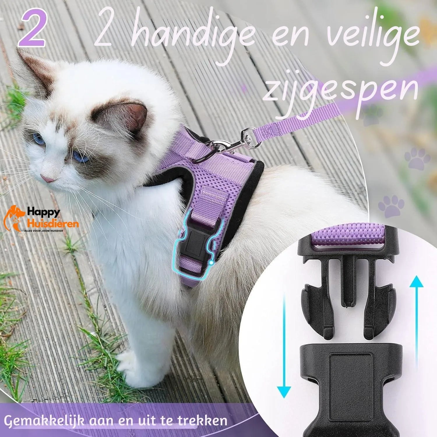 FurSecure Set | Reflecterend Pet Harnas en Leash voor Controle