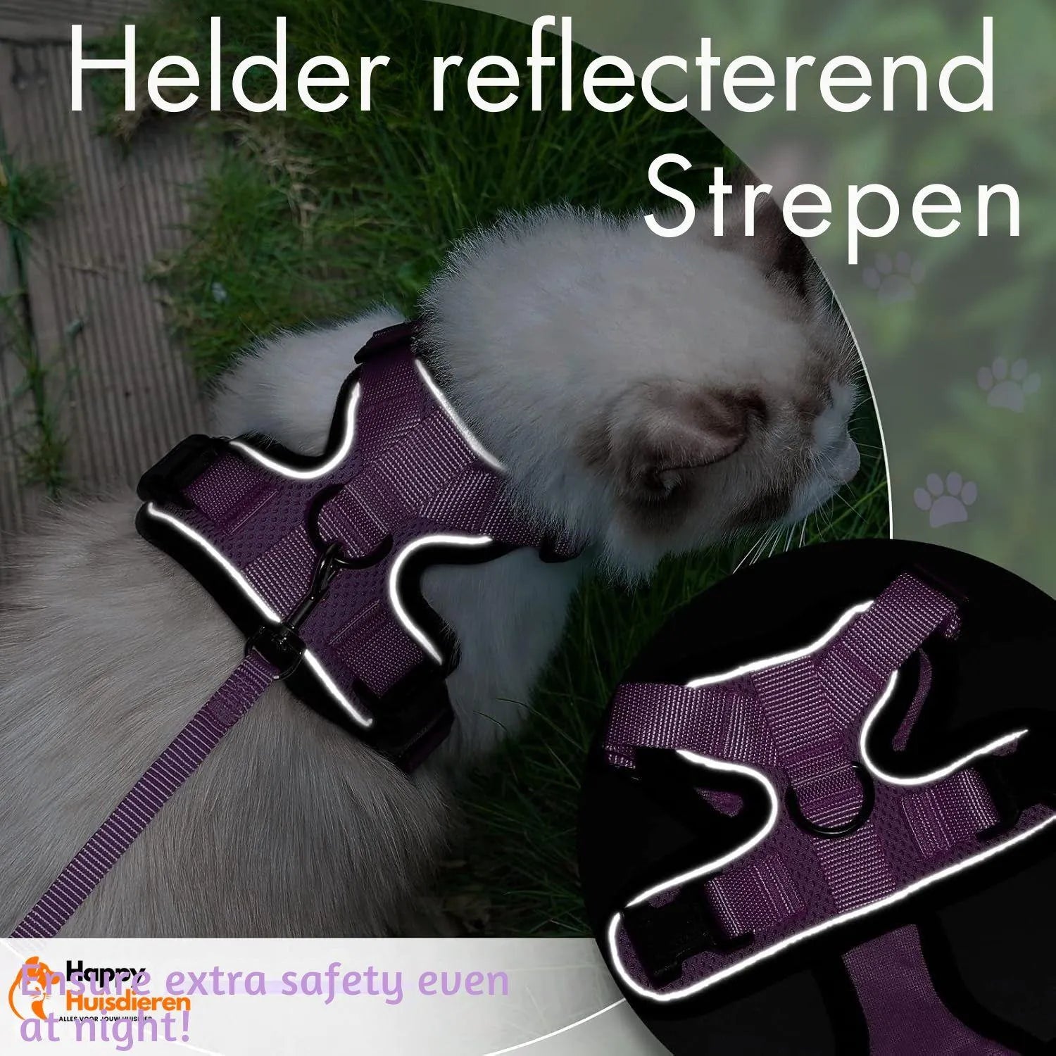 FurSecure Set | Reflecterend Pet Harnas en Leash voor Controle
