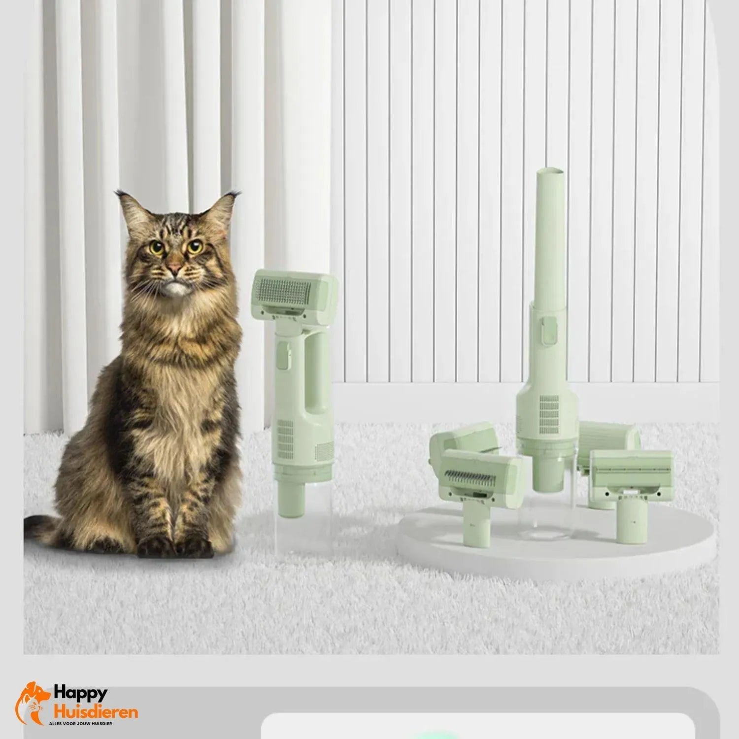 FurVac | Draadloze haarzuigborstel – stille verzorging & schoon huis zonder moeite