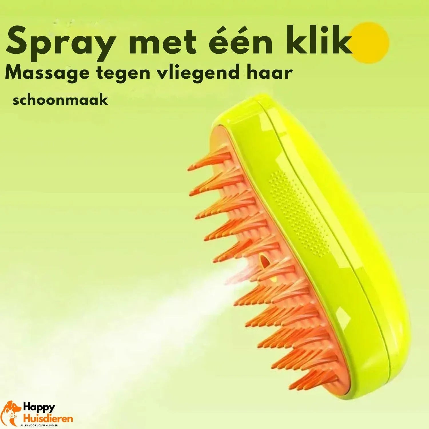 GlowGroom | Verzorgingsborstel met Stoom voor Katten