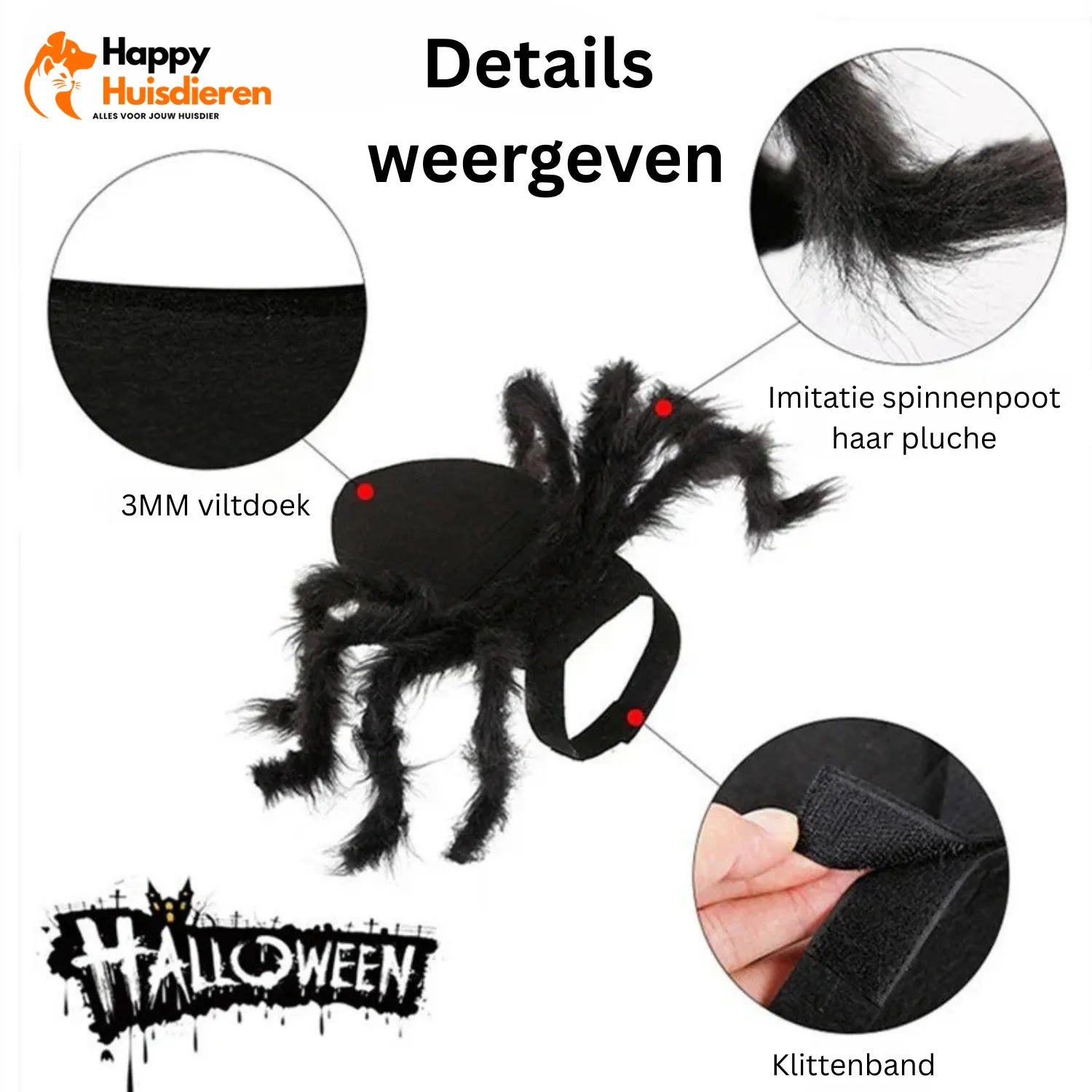 Grapjesgriezel Outfit | Halloween Kostuum voor Katten & Kleine Honden