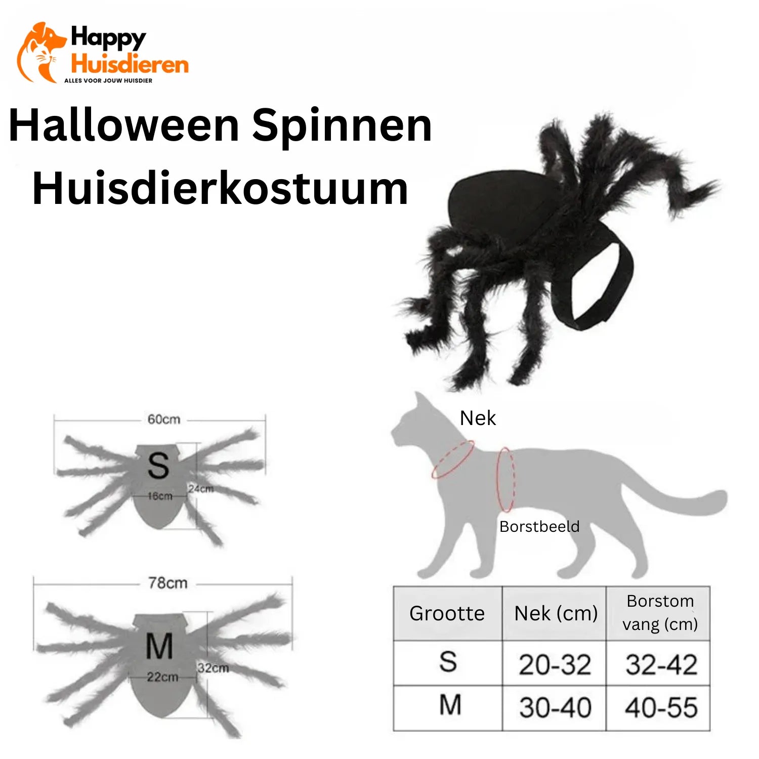 Grapjesgriezel Outfit | Halloween Kostuum voor Katten & Kleine Honden