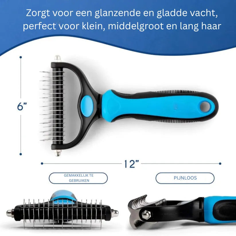 GroomEase Borstel | Professionele Dubbelzijdige Kam voor Honden en Katten
