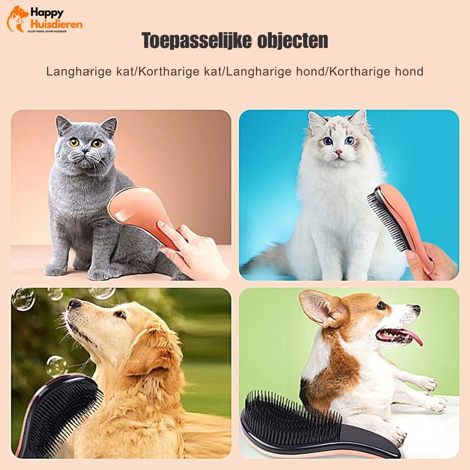 GroomEase Brush | Hondenborstel voor glanzende vacht & stressvrije verzorging