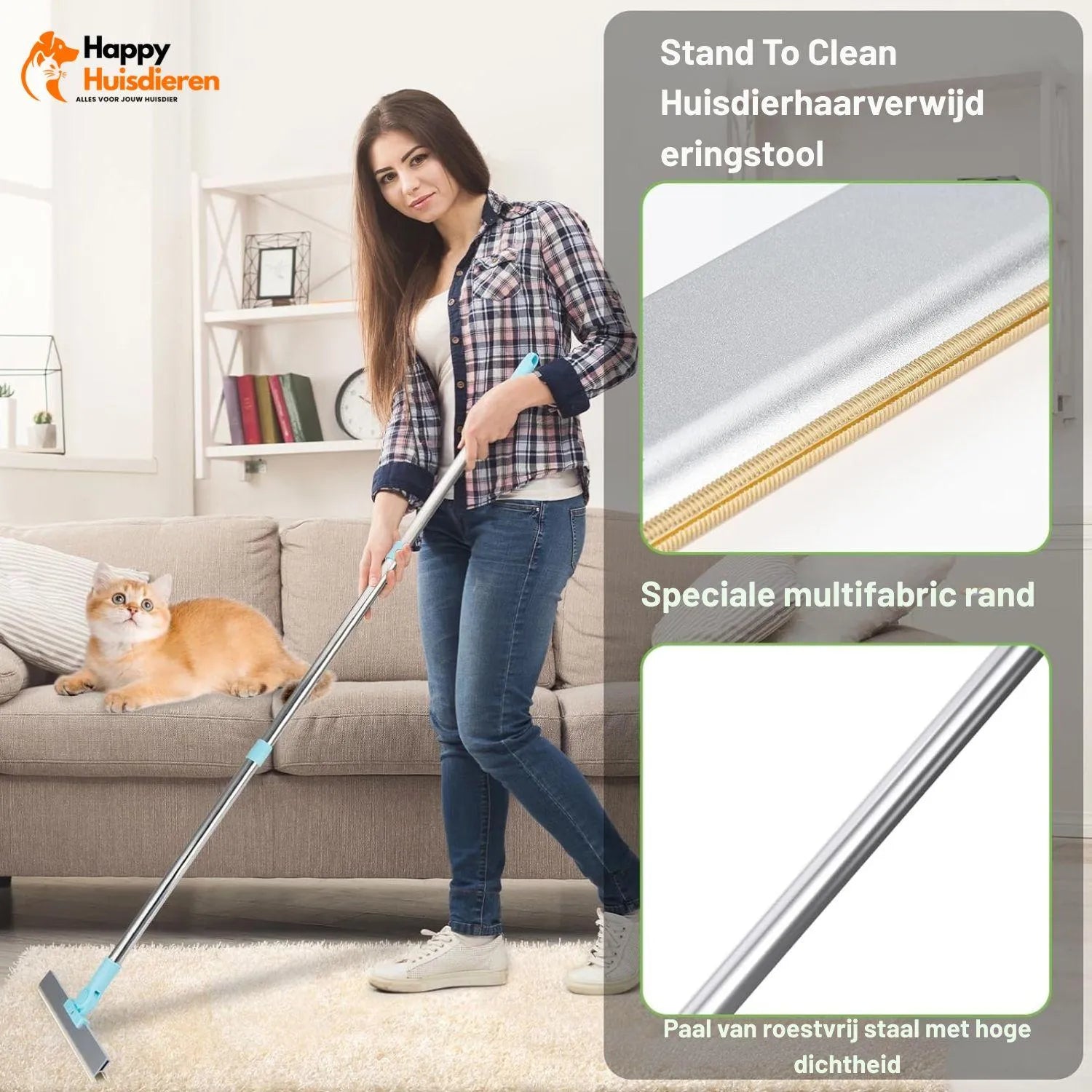 HairSweep | Multifunctionele borstel voor snelle haarverwijdering van huisdieren