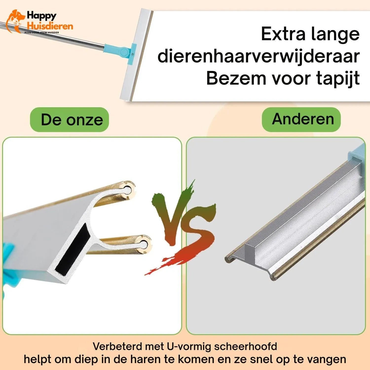 HairSweep | Multifunctionele borstel voor snelle haarverwijdering van huisdieren