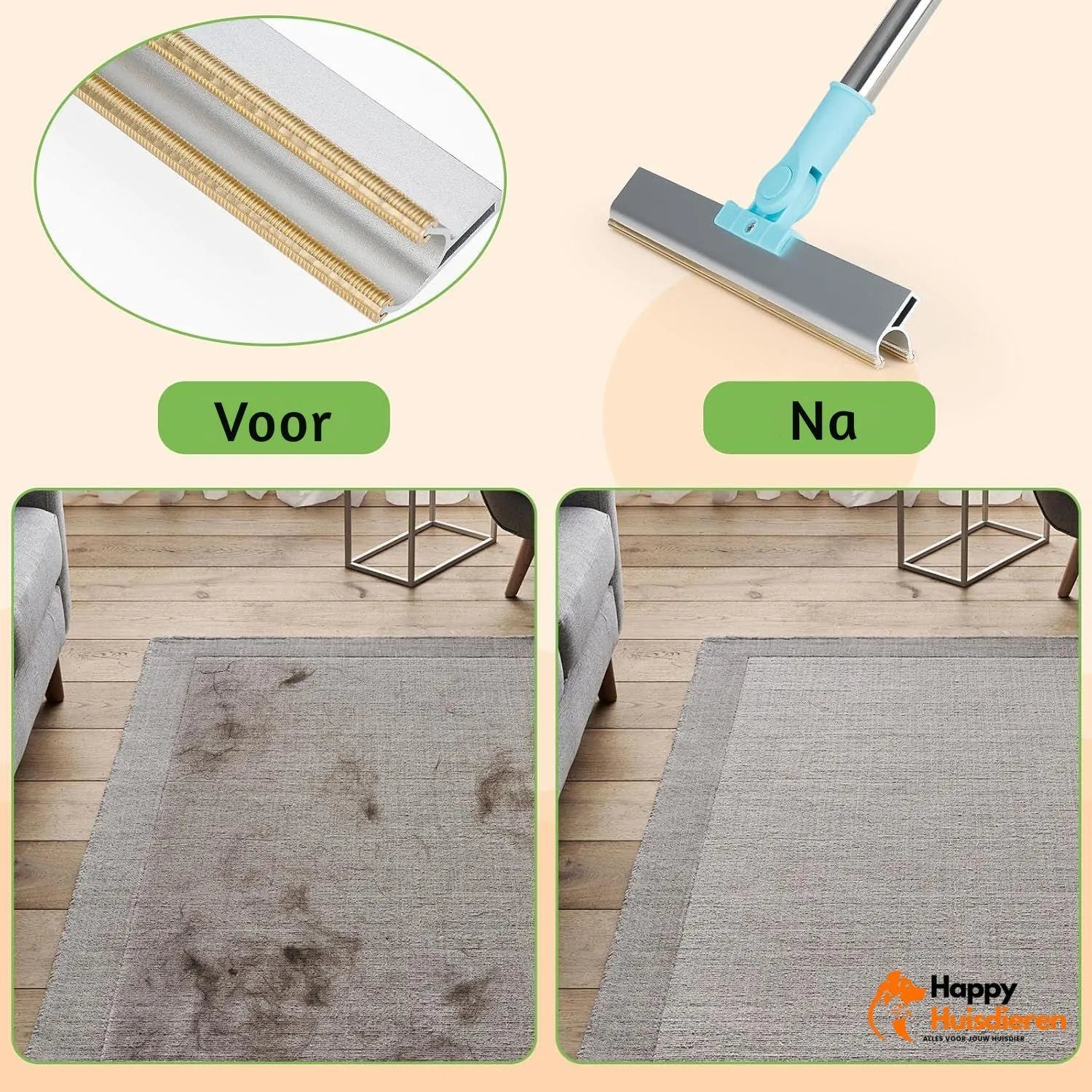 HairSweep | Multifunctionele borstel voor snelle haarverwijdering van huisdieren