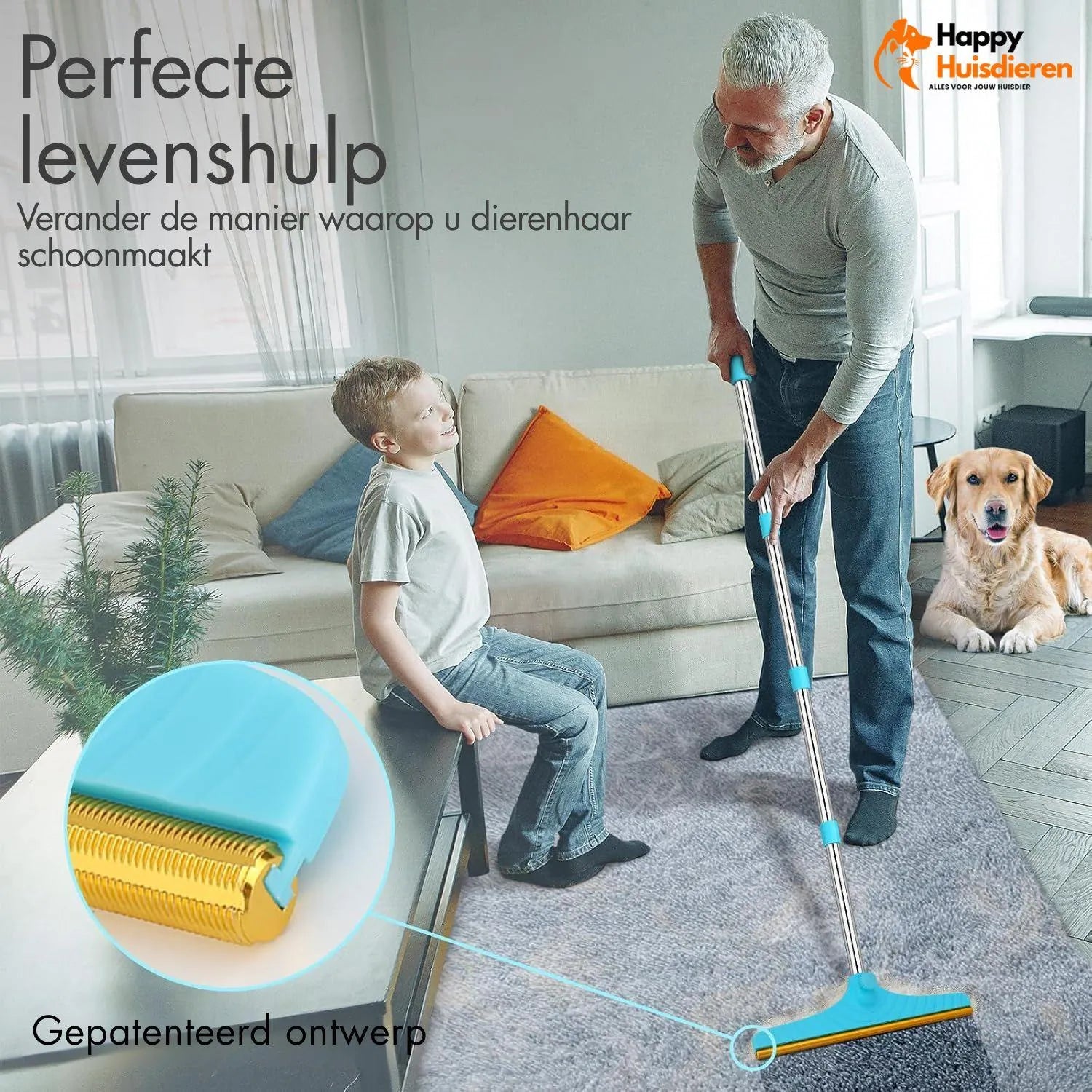 HairSweep | Multifunctionele borstel voor snelle haarverwijdering van huisdieren