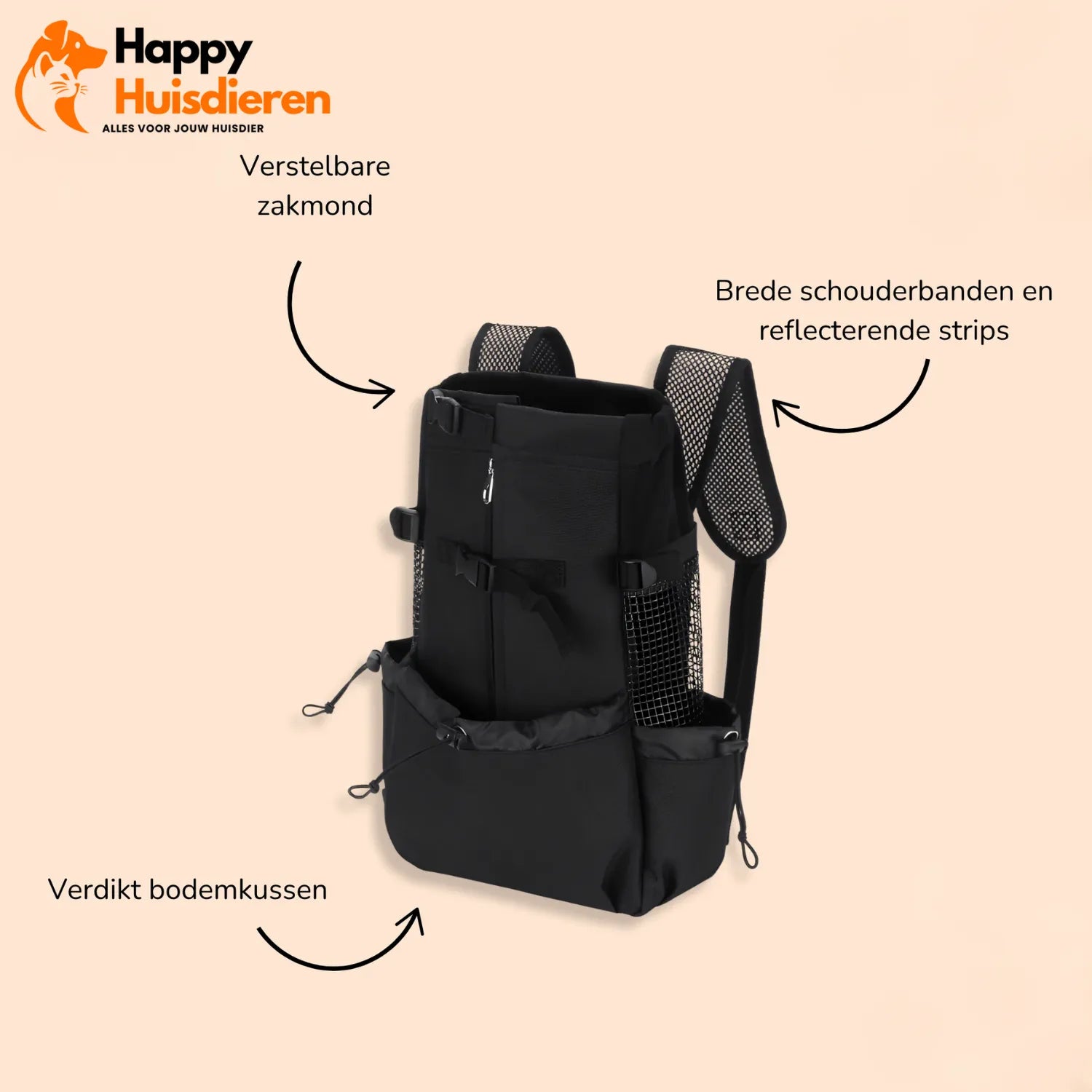 HondenDraagtas Comfort | Ergonomische Rugzak voor Huisdieren