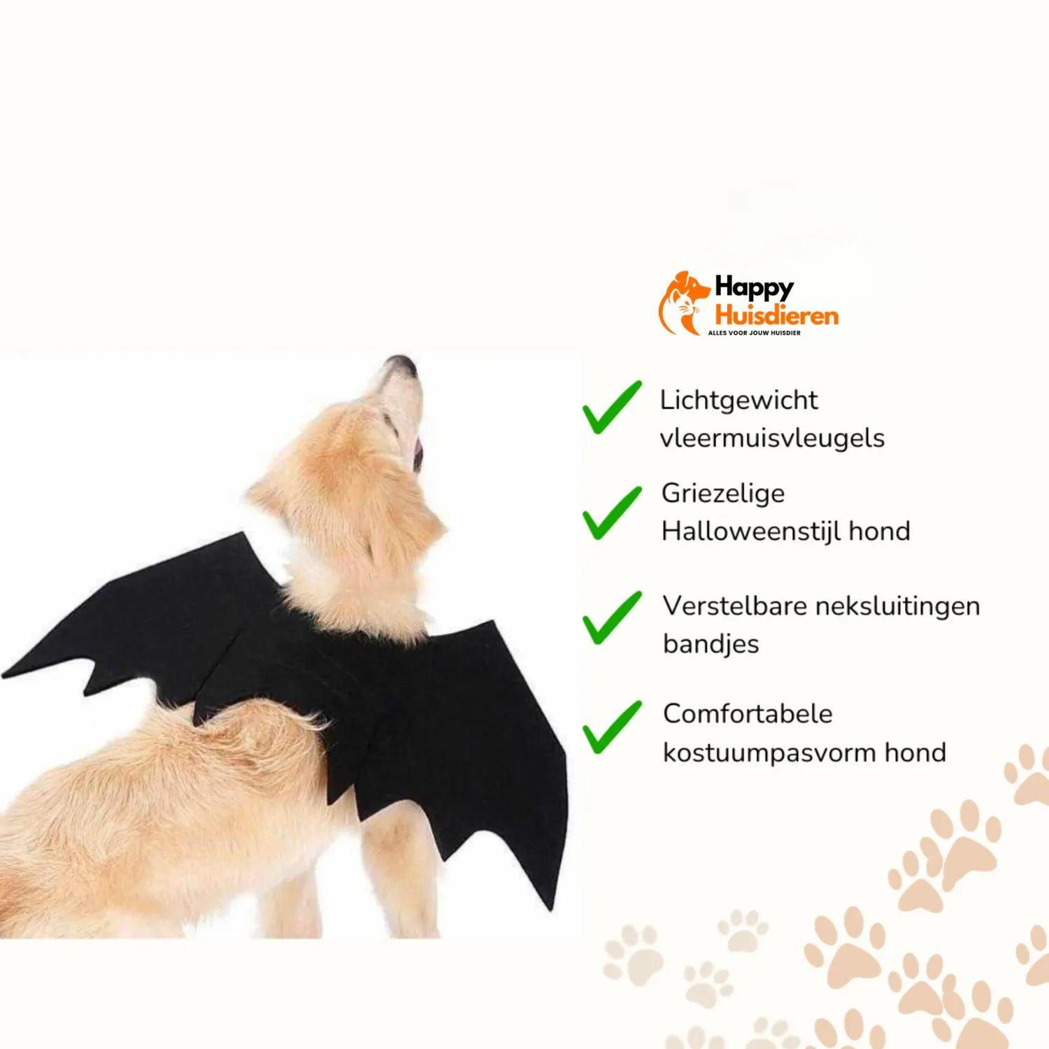 HondenSpook Pret | Lichtgewicht Vilten Kostuum voor Halloween