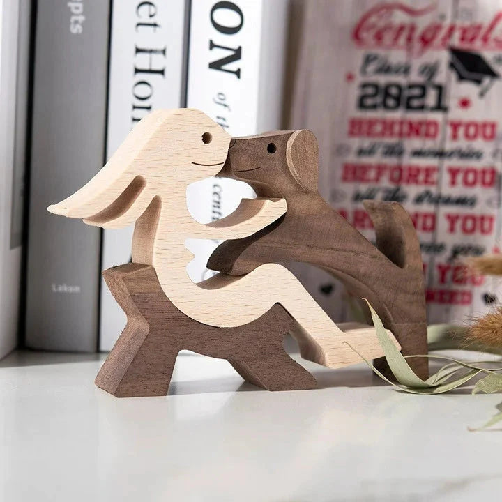 Houten beeldje CarveBuddy | Handgesneden dierenbeeld decoratie