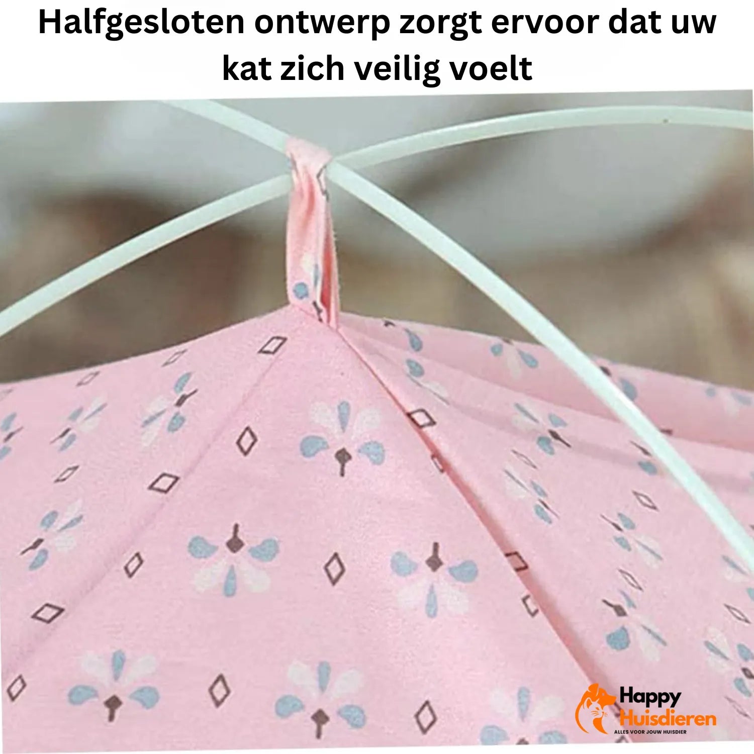 Huisdier Schuilplaats | Tent met Gordijnen voor Katten en Kleine Honden – Comfortabel & Stijlvol