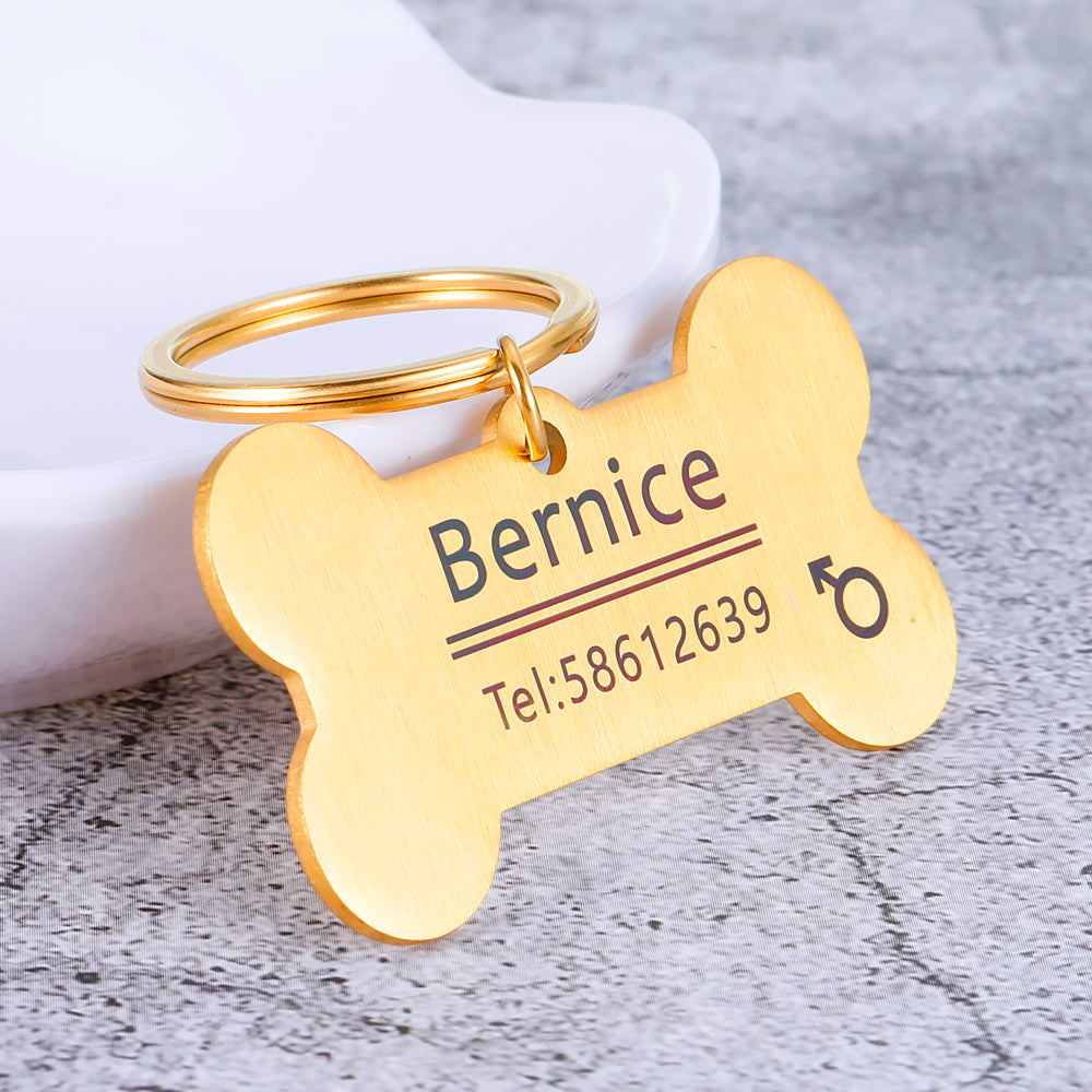 IDBone Hondenpenning | Gepersonaliseerd Gegraveerd Identificatieplaatje voor Huisdieren